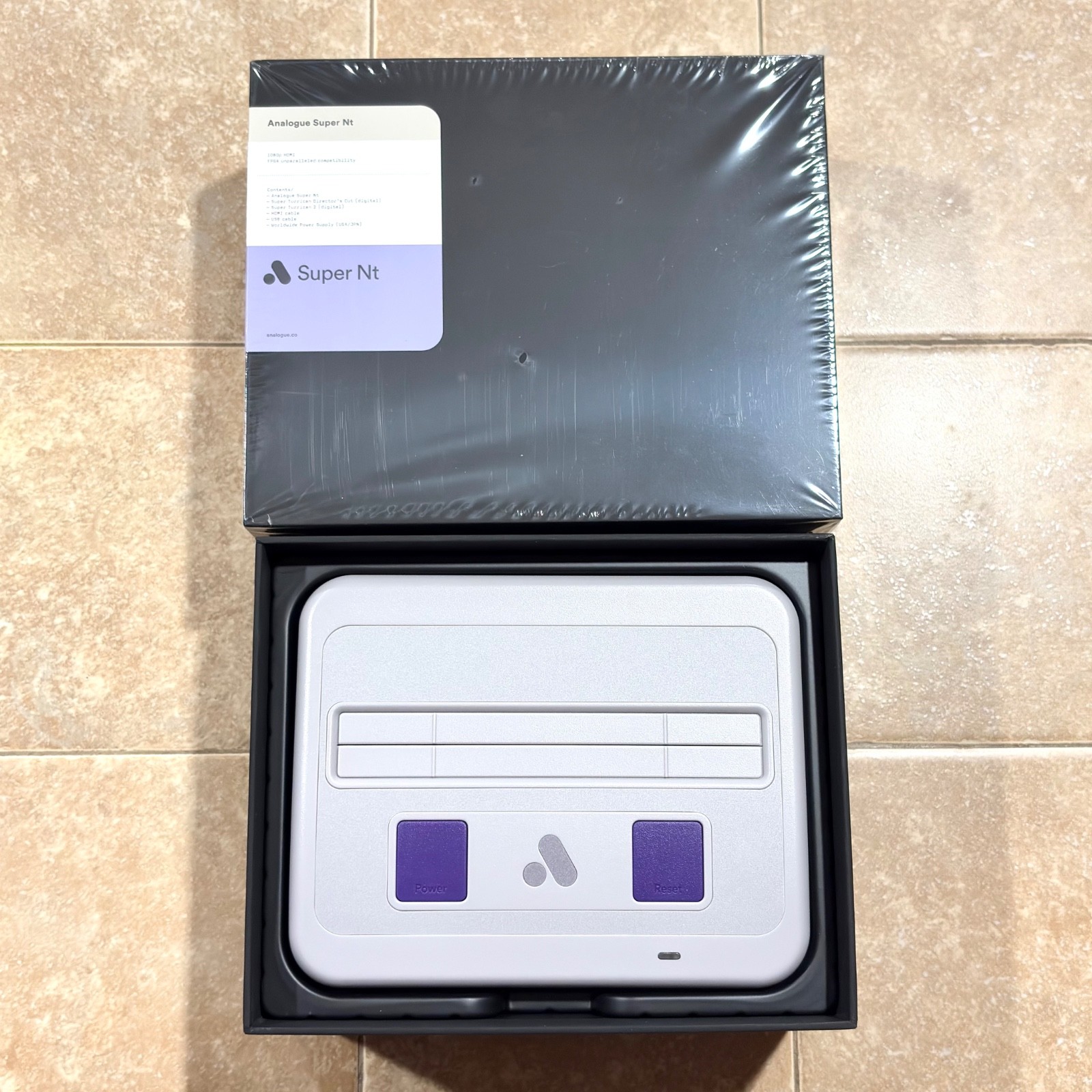 Analogue Super Nt Classic SNES Console Gray Purple Open Box 1 Year Warranty MINT