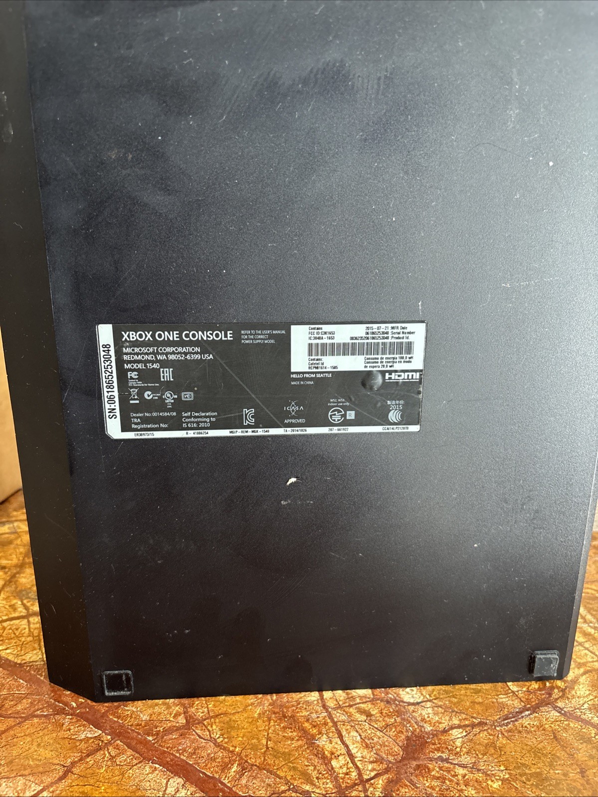 Xbox One Model 1540 Console Parts/Repair