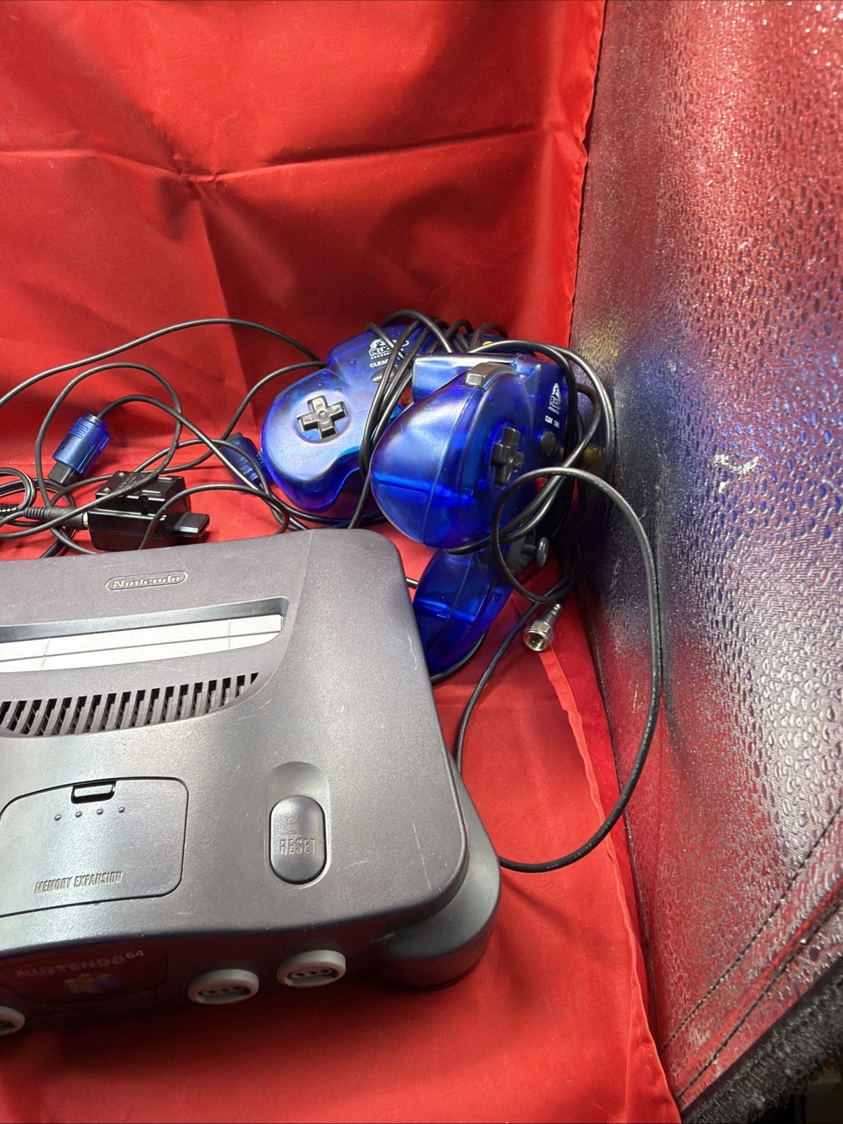 Nintendo 64 N64 System Home Game Console controller & Cords No Expansion Pack