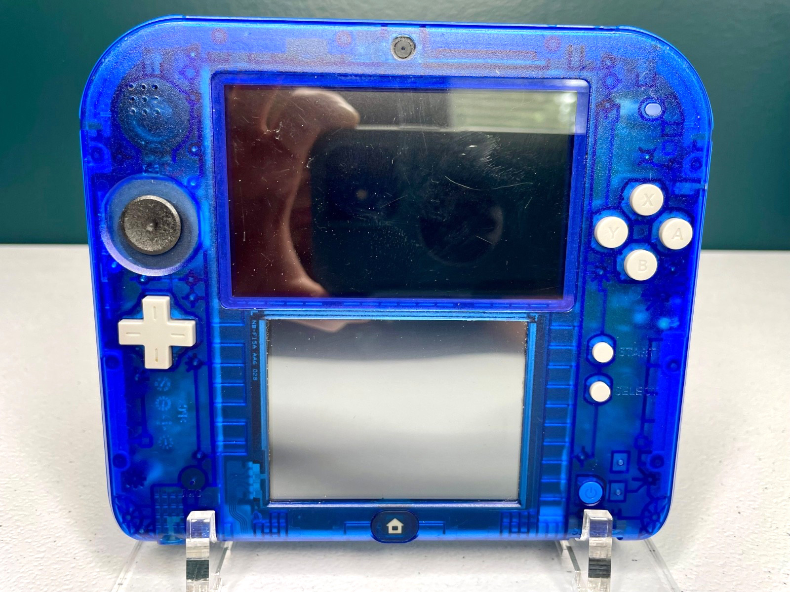 Nintendo 2DS Crystal Blue Console w/ Charger Stylus 16GB SD – Camera Doesnt Work
