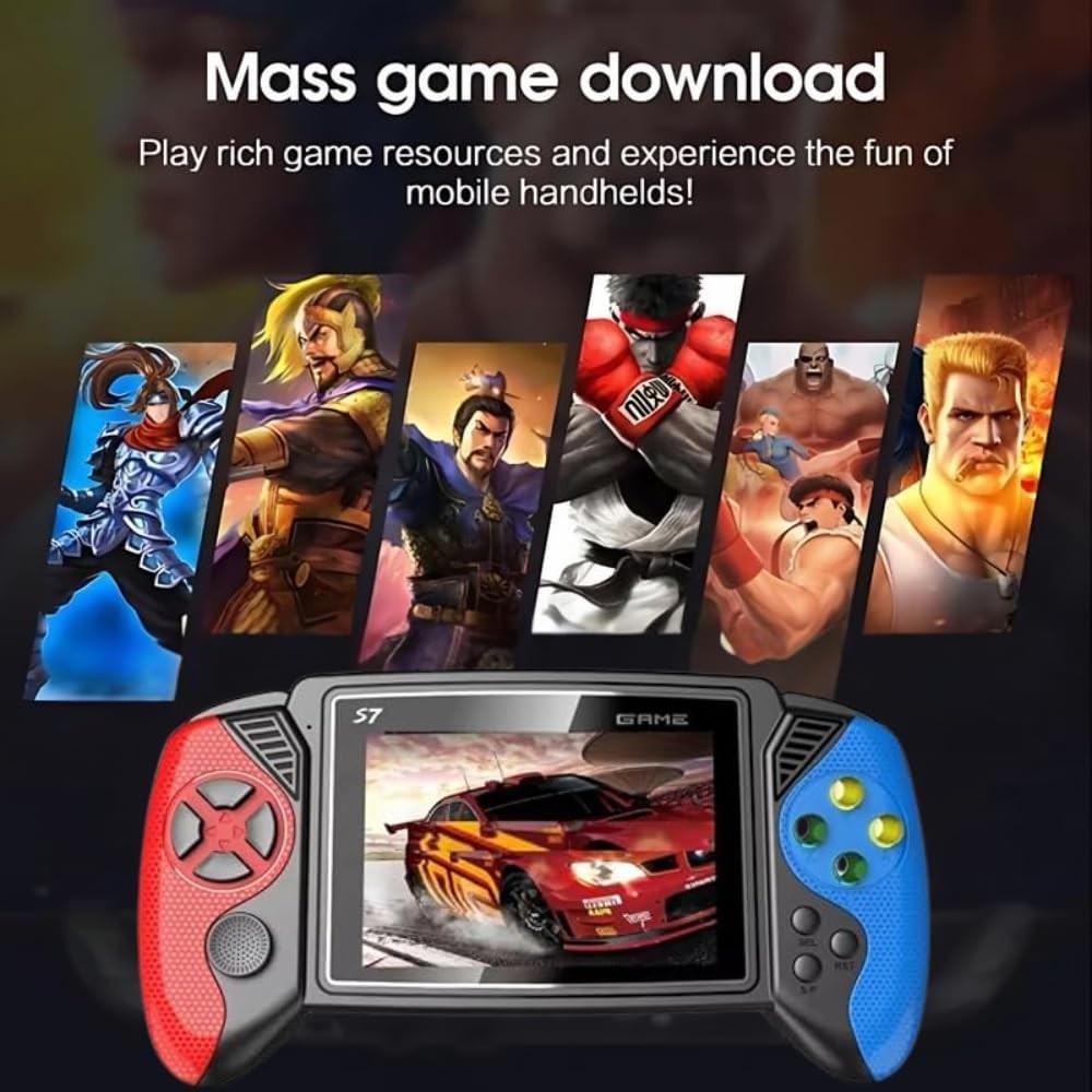 S7 Handheld Game Console 620 Built-in Games 2 Player AV Out Rechargeable Retro
