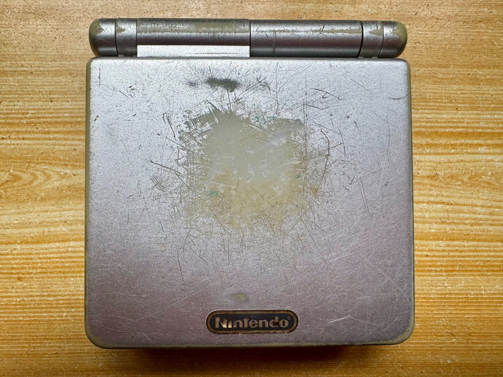 Nintendo Gameboy Advance SP AGS001 Ice Metallic Silver Handheld System Console