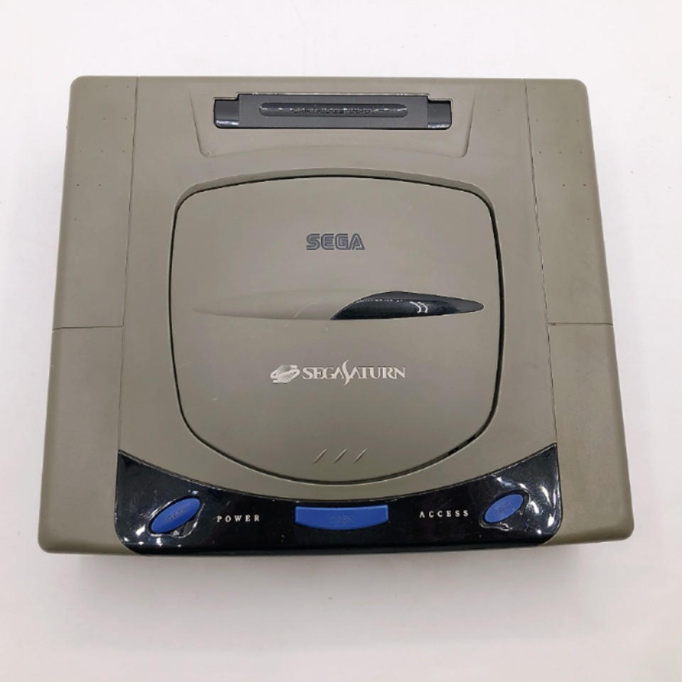 Sega Saturn Console HST-3210 Gray with 2 Controllers Japanese ver System Tested