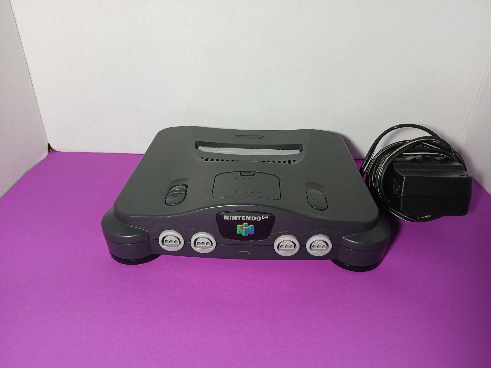 Nintendo 64 Console with Power Supply and Jumper **Good Condition!!**
