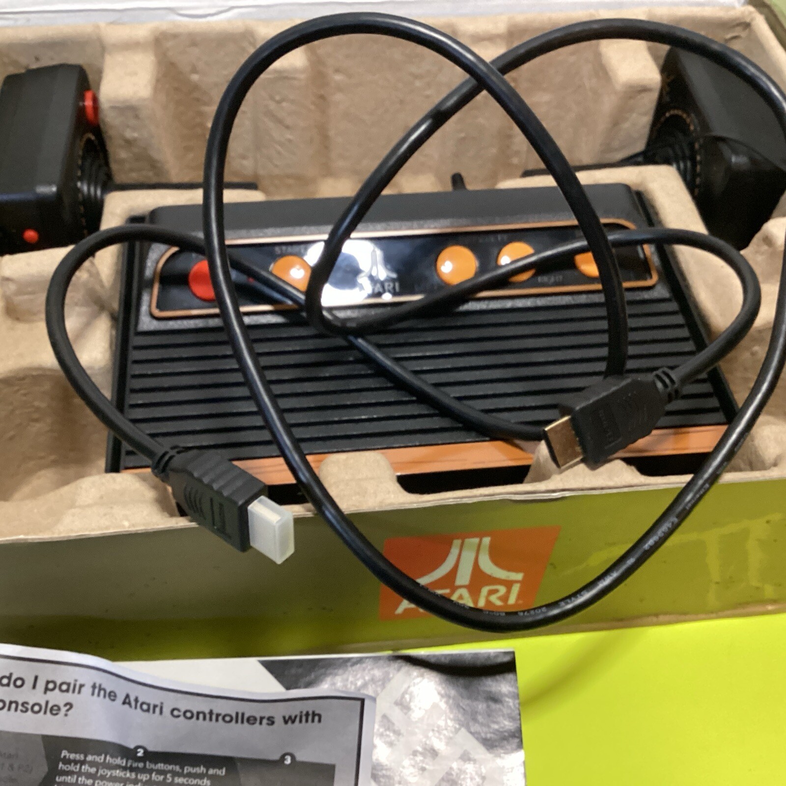 Atari Flashback 9 Gold HD Console 120 Built-in Games & Controllers Tested Works