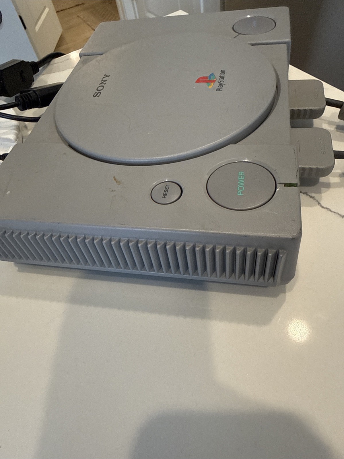 PlayStation 1 SCPH-7501 Console & Controllers. Works. Has Some Cosmetic Defects.