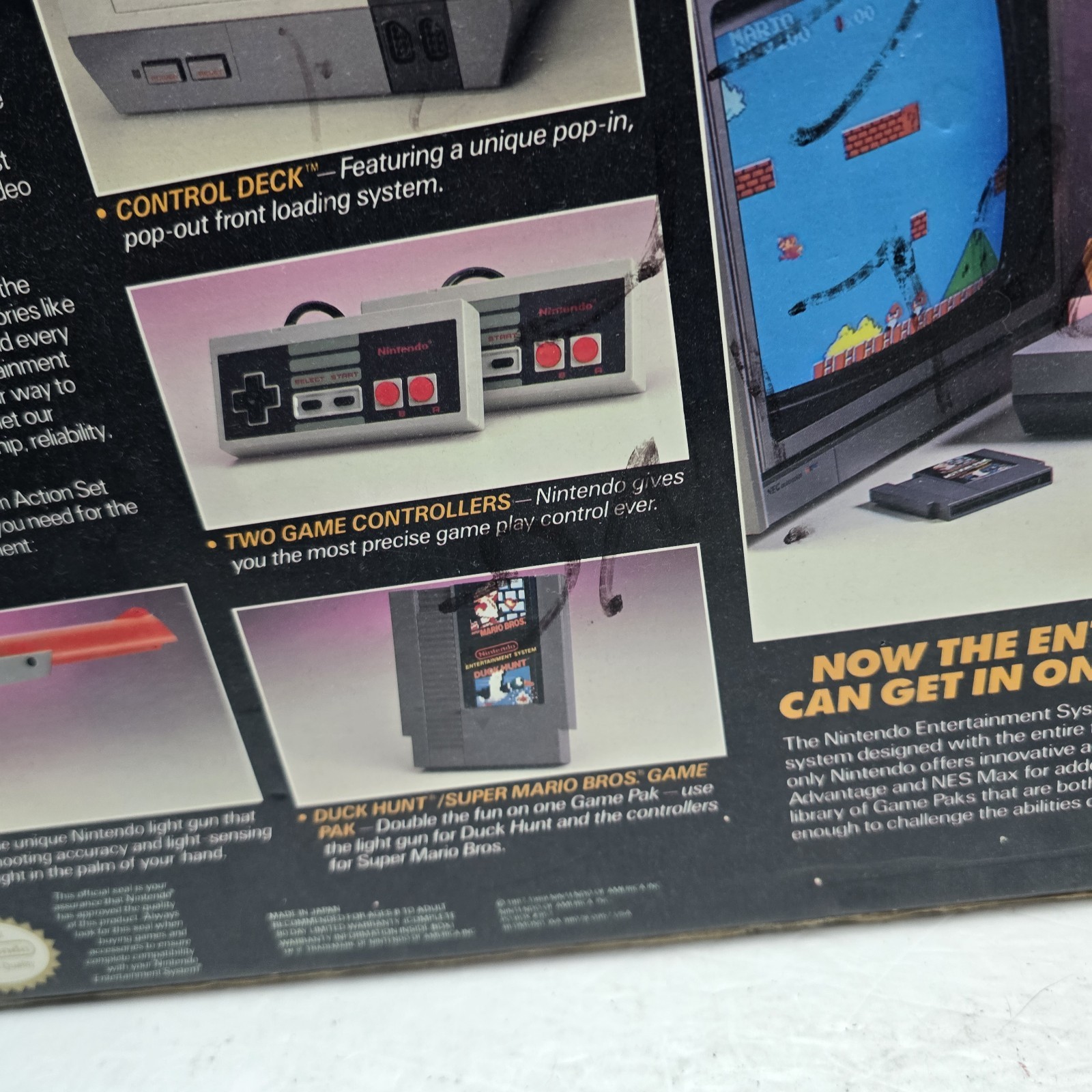 Nintendo NES Action Set Entertainment System Console w/ Controllers & Game
