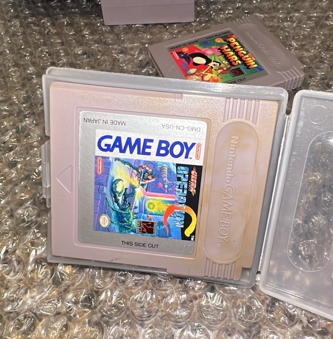 Nintendo Game Boy Color Atomic Purple Handheld System CGB-001 W/7 Games Works