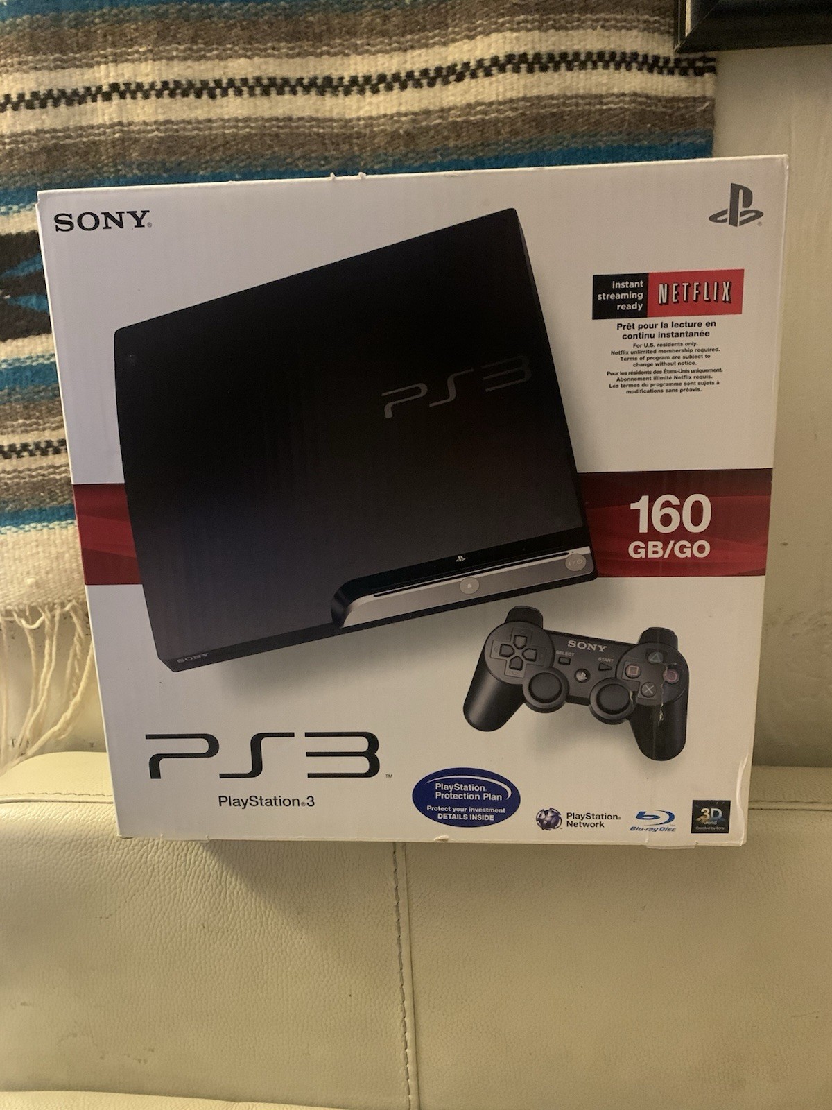 Sony PlayStation 3 PS3 Slim 160GB 2501a Console Bundle w/ Box, Games, No Control