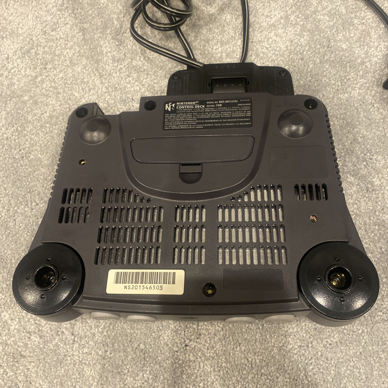 Nintendo 64 System Console W/Expansion Pak – Charcoal Gray – Cleaned/Tested