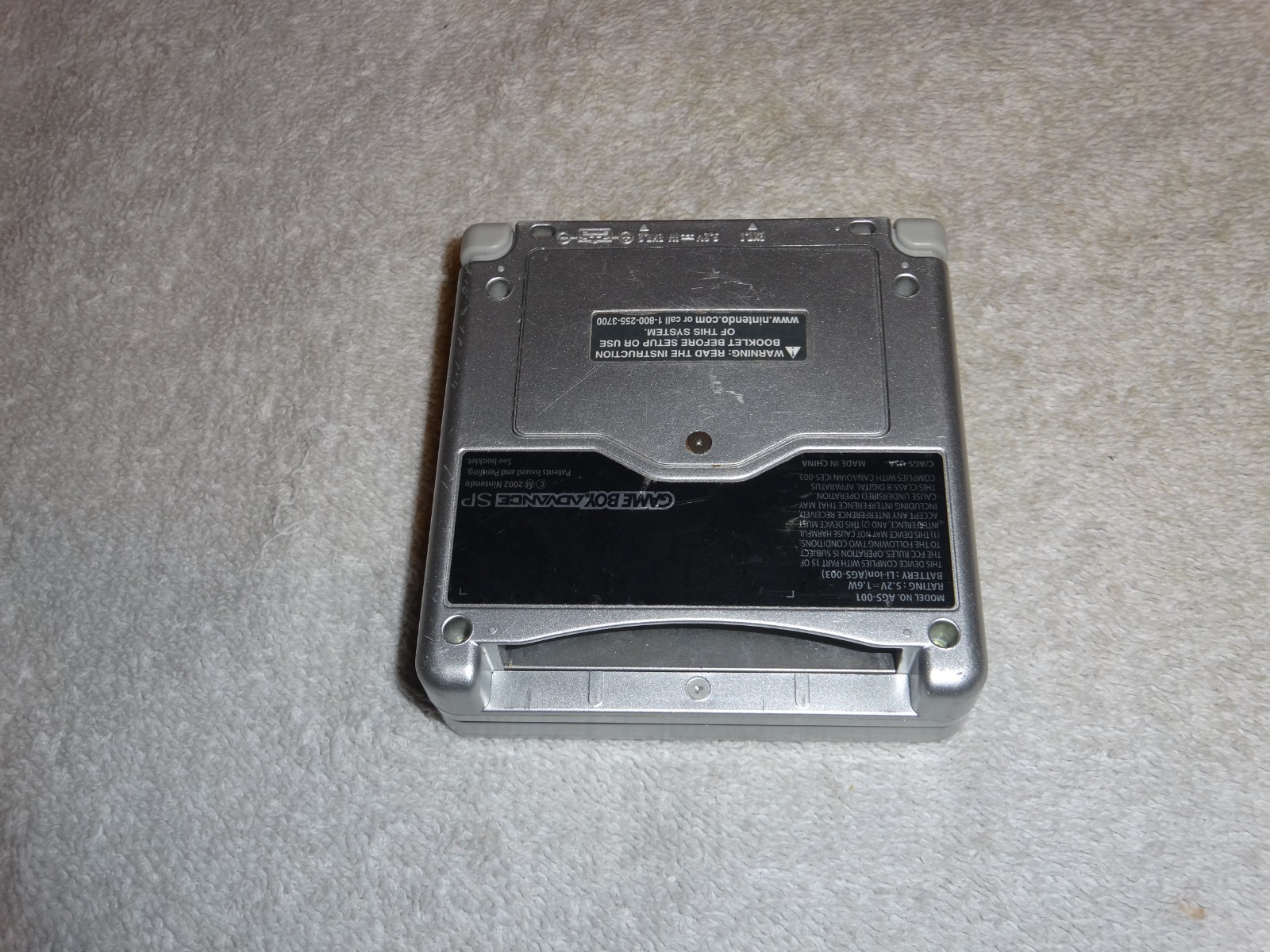 LOT OF 2 Nintendo Gameboy Advance SP bundle Metal Silver Handheld untested WOW!!