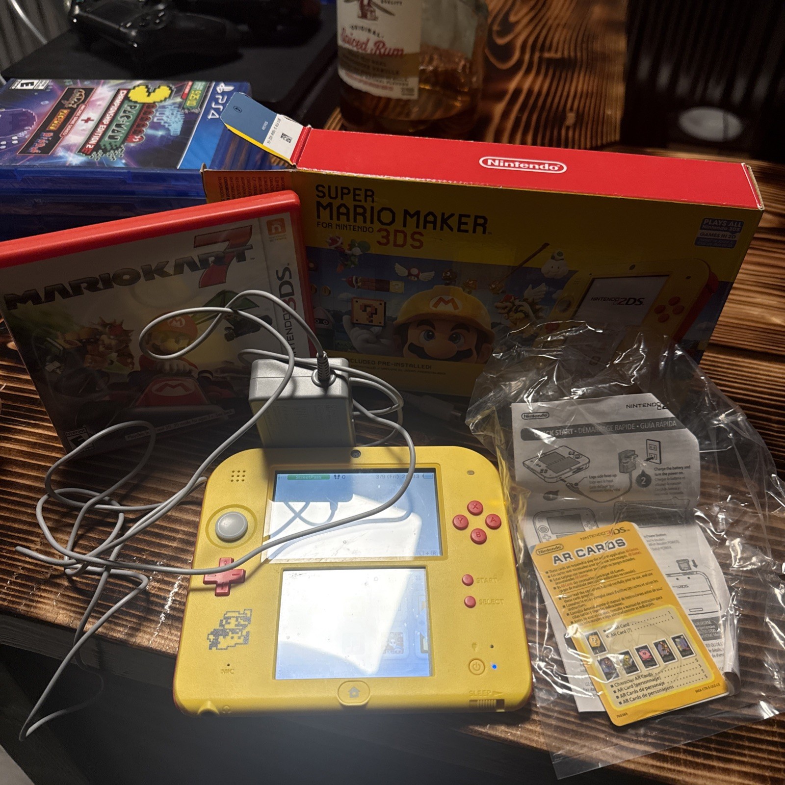 Super Mario Maker 3DS In Box With Mario Cart 7 Game