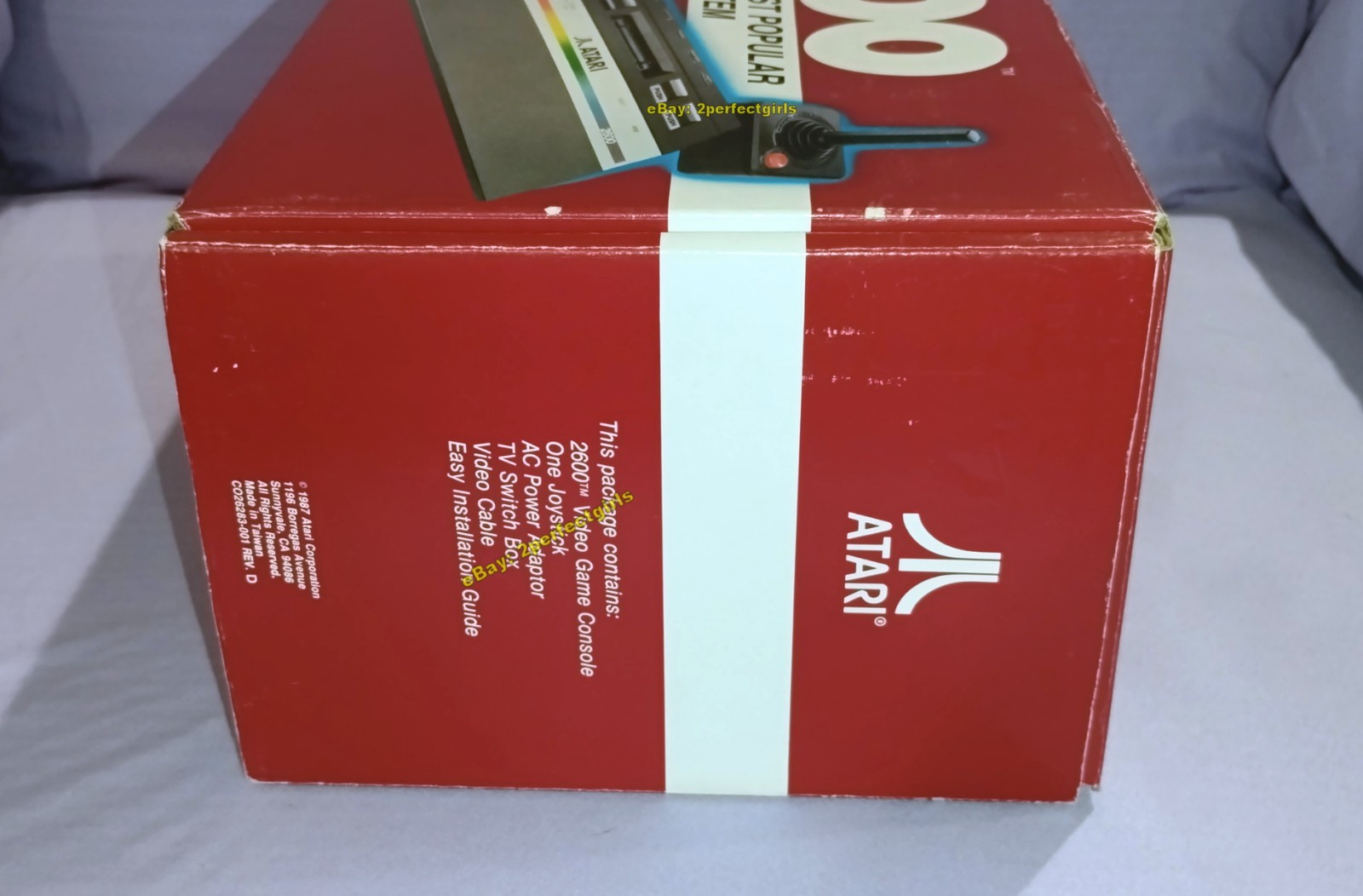Atari Jr 2600 Rainbow Console CIB w/ALL ORIG Inserts 1987 NM+ HTF TESTED
