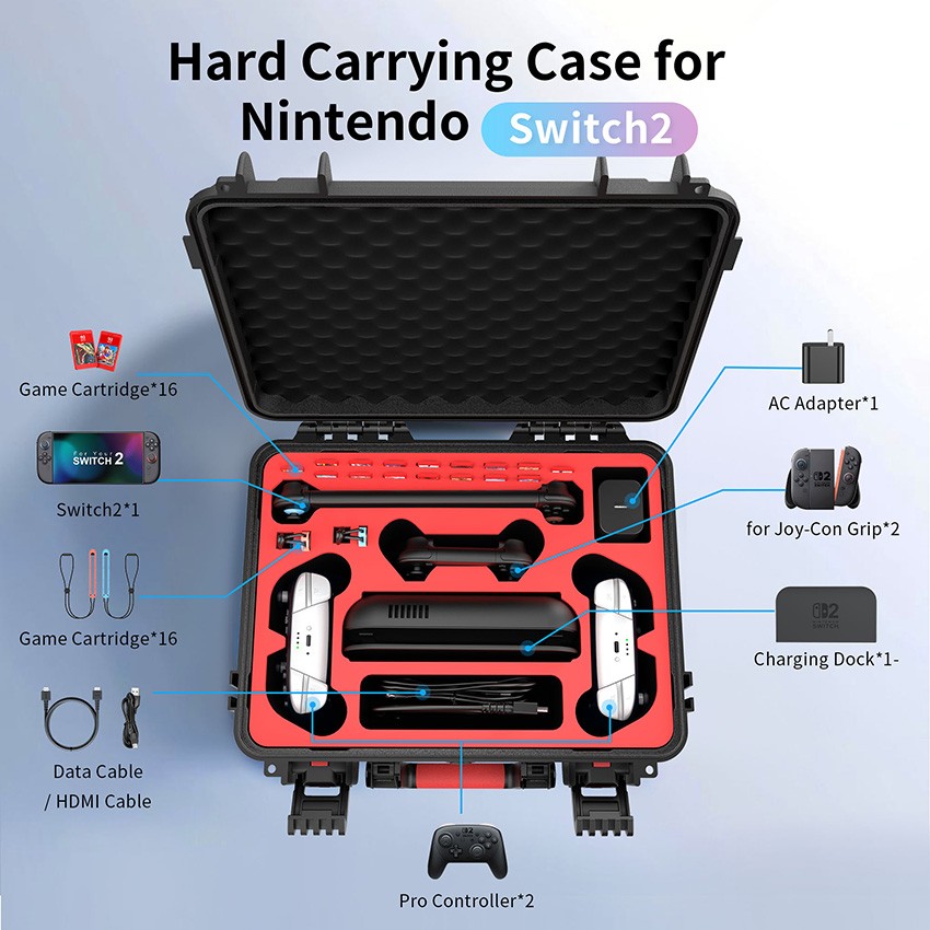 13040147 Hard Carrying Case ABS Waterproof Box For Switch 2 Component