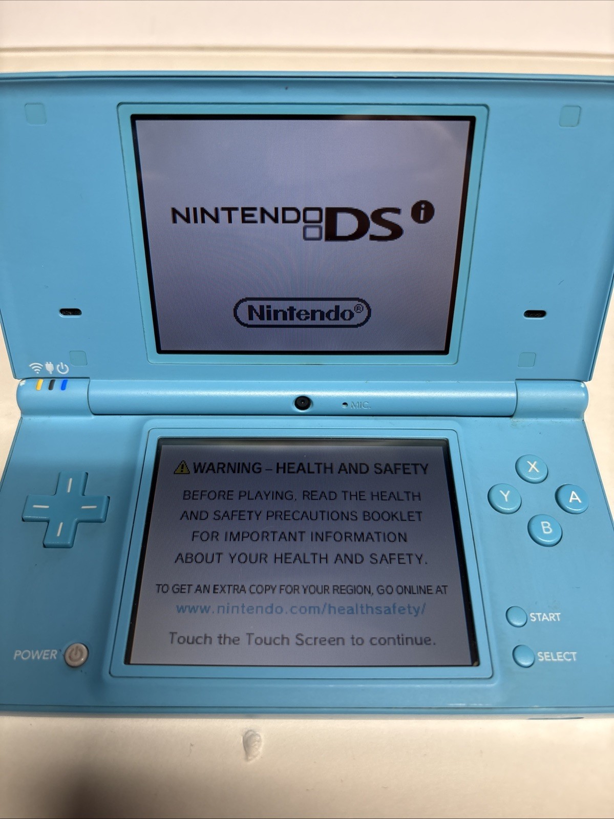 Nintendo DSi Handheld Game Console TWL-001 Teal Blue No Charger Or Stylus Tested