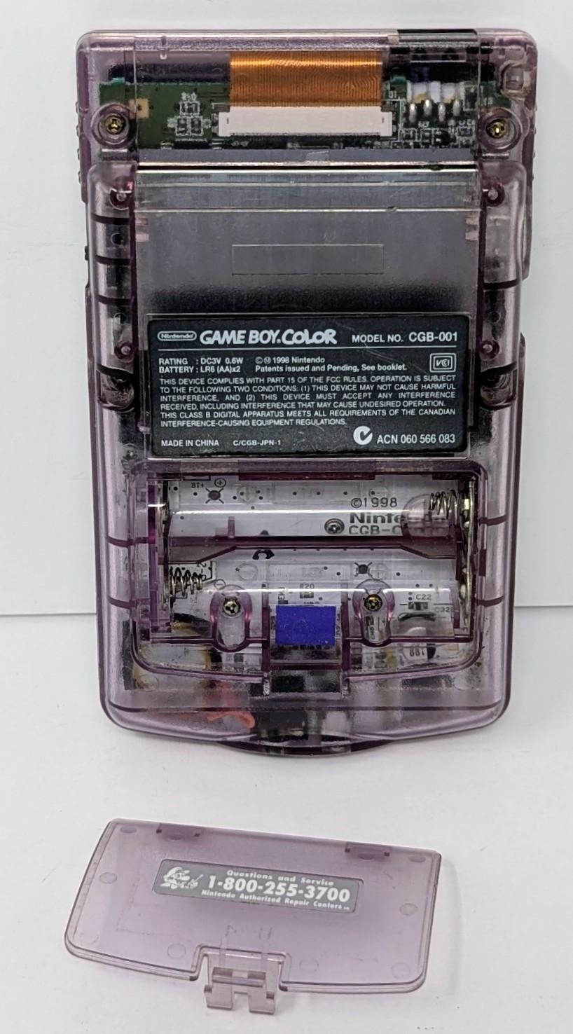 Nintendo Game Boy Color Atomic Purple Handheld System – Working- Sound Issue