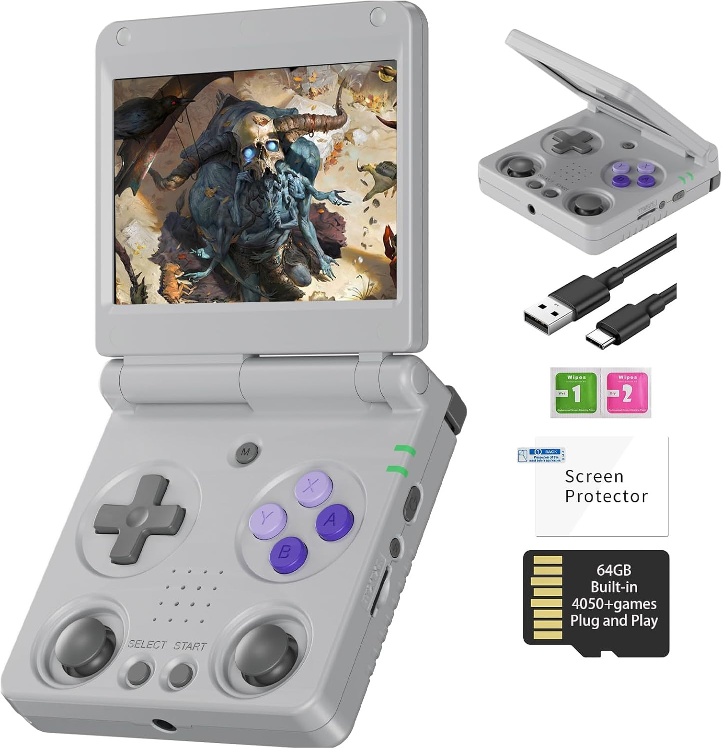 Anbernic RG34XXSP Retro Handheld Game Console Linux 3.4 Inch IPS Screen 720*480