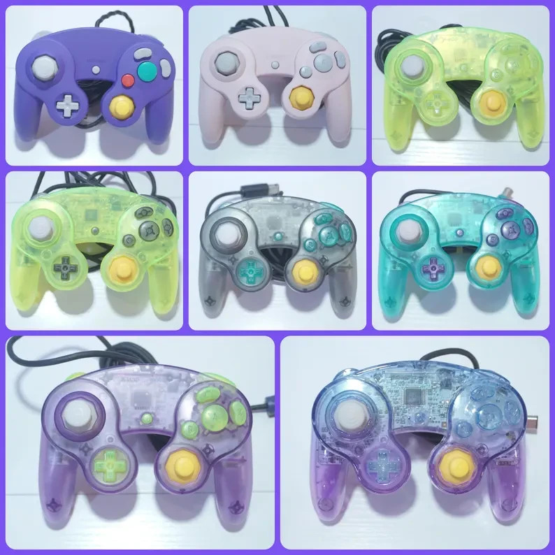 Various Colors Nintendo GameCube Console DOL-001 (USA) and Controllers Reshelled