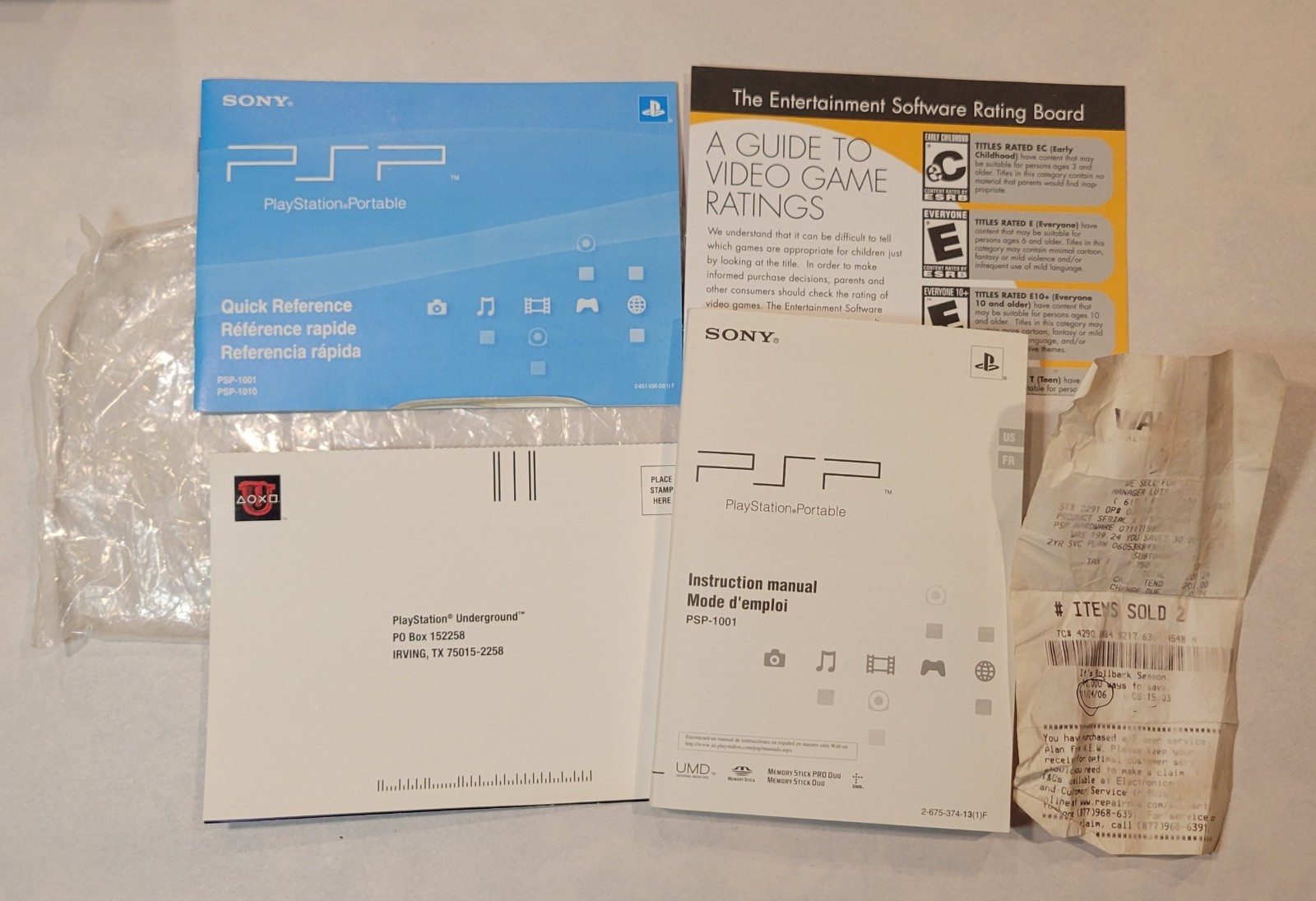 2005 Sony PlayStation Portable PSP PSP-1001 w/ Box Parts & Repair No Battery