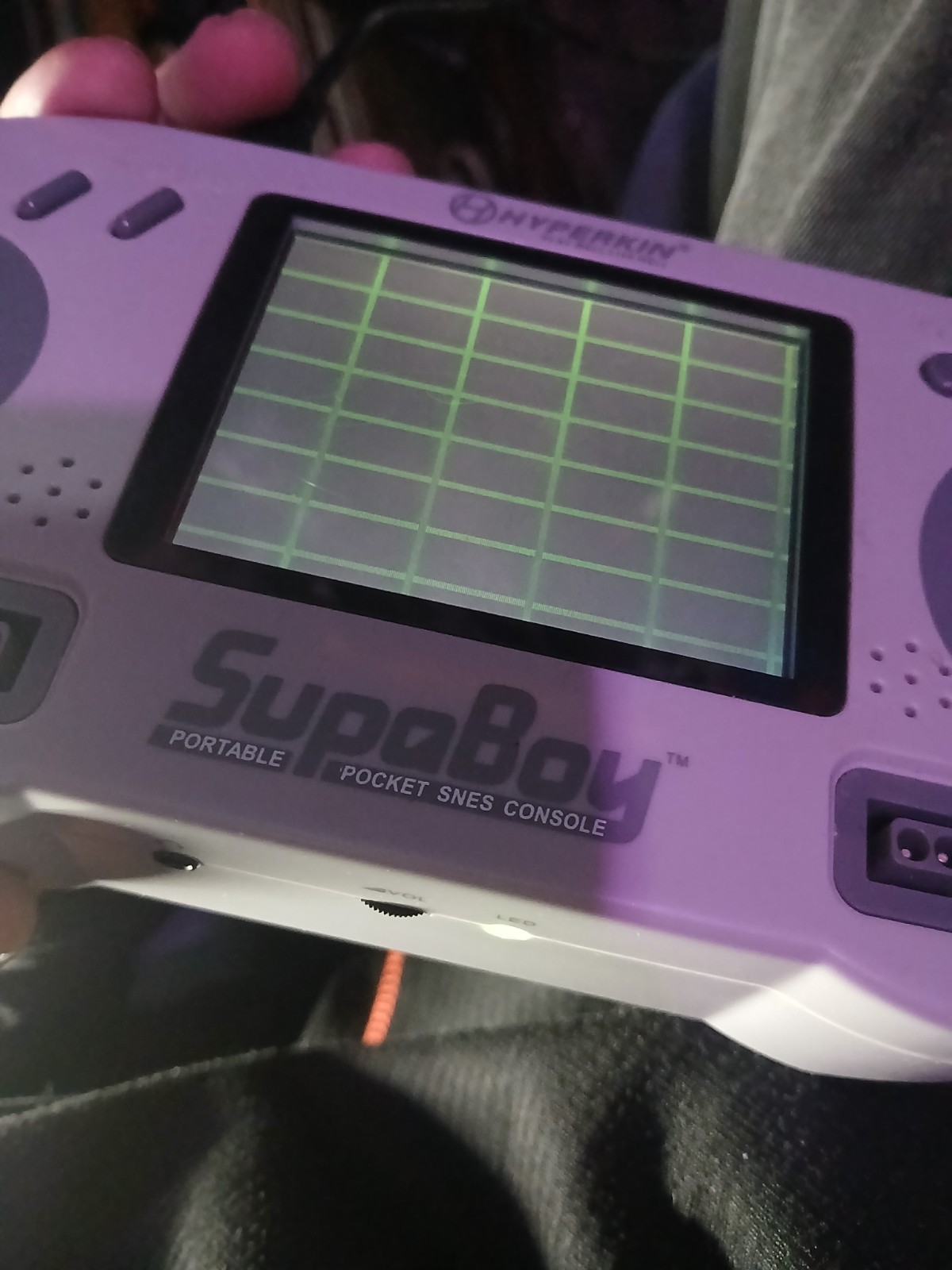 Nintendo SNES SupaBoy Hyperkin in Gray NOT TESTED NO Battery W Madden SNES