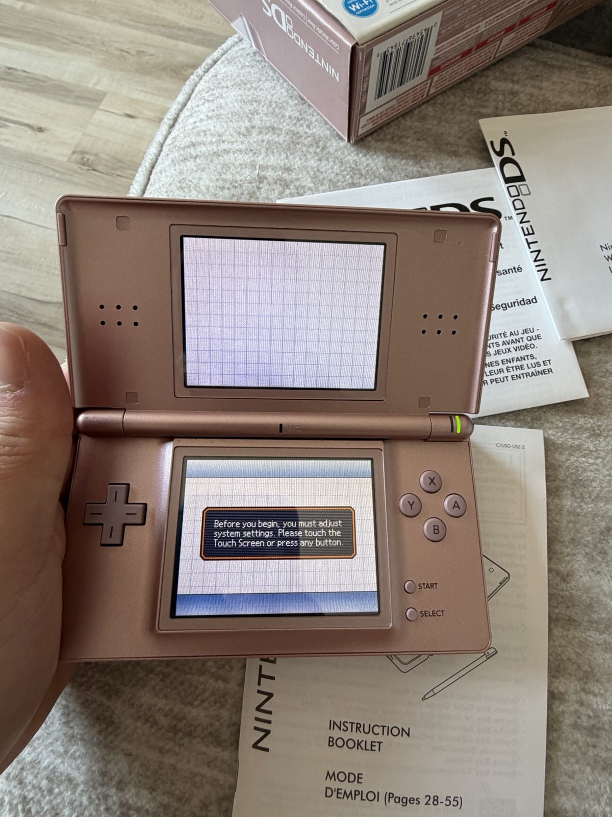 Nintendo DS Lite Coral Pink Handheld Console – CIB Complete