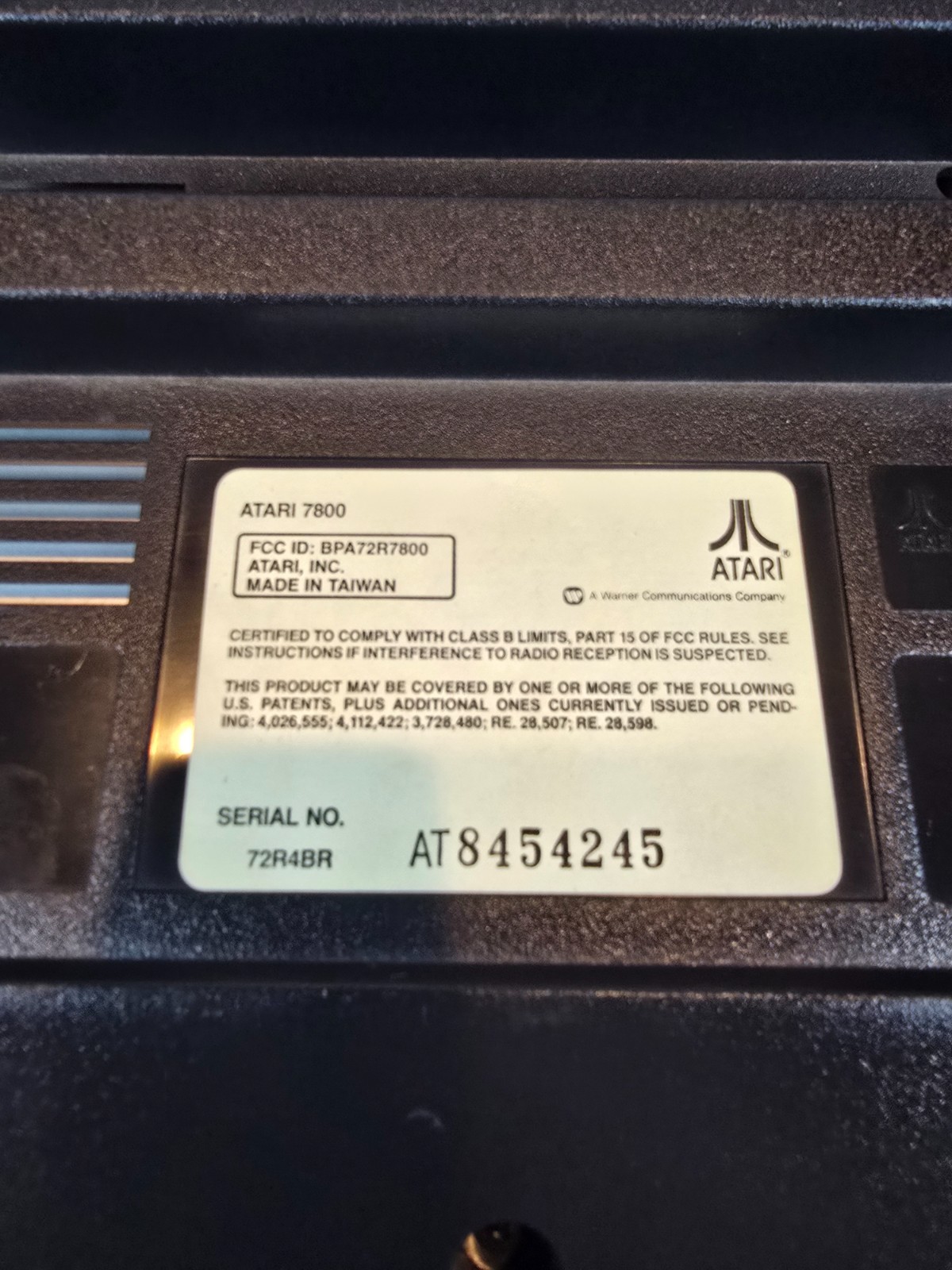 Atari 7800 Console w/Pole Position II, 2 Controls, PSU AT 8454245