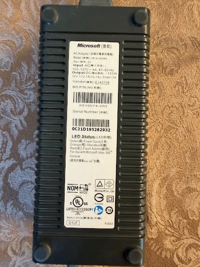 Microsoft Xbox 360 Black Console 120GB, Power Cord, 30′ HDMI Cable TESTED WORKS