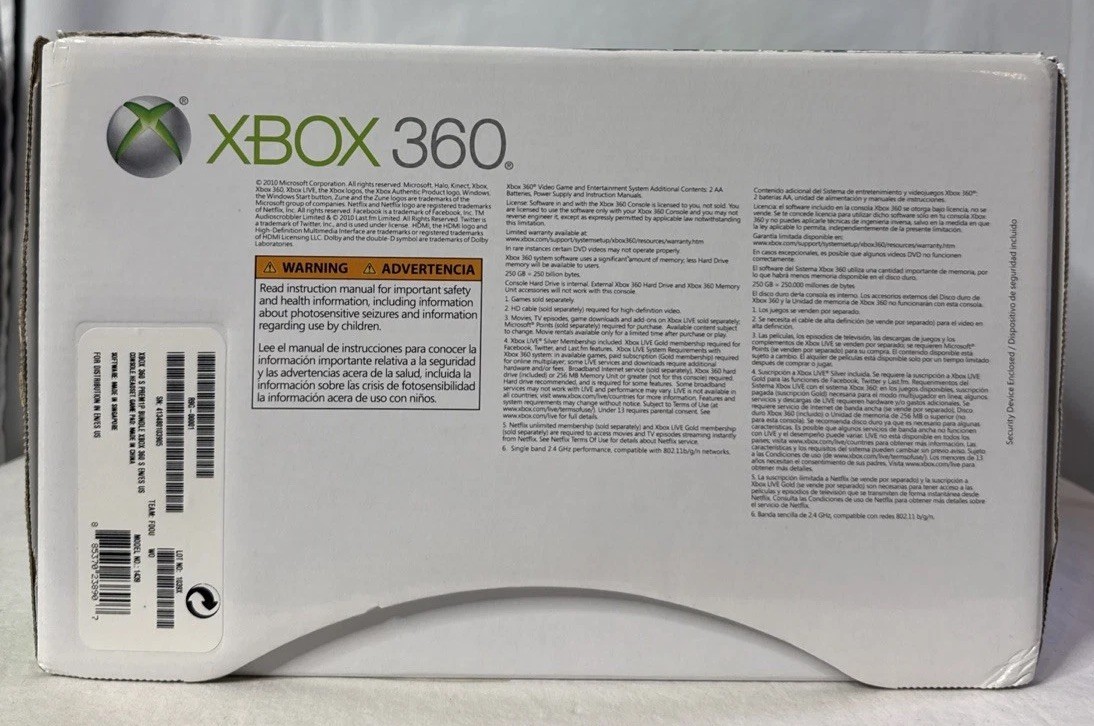 Microsoft Xbox 360 Slim 250GB Holiday Console Bundle – Complete With Box