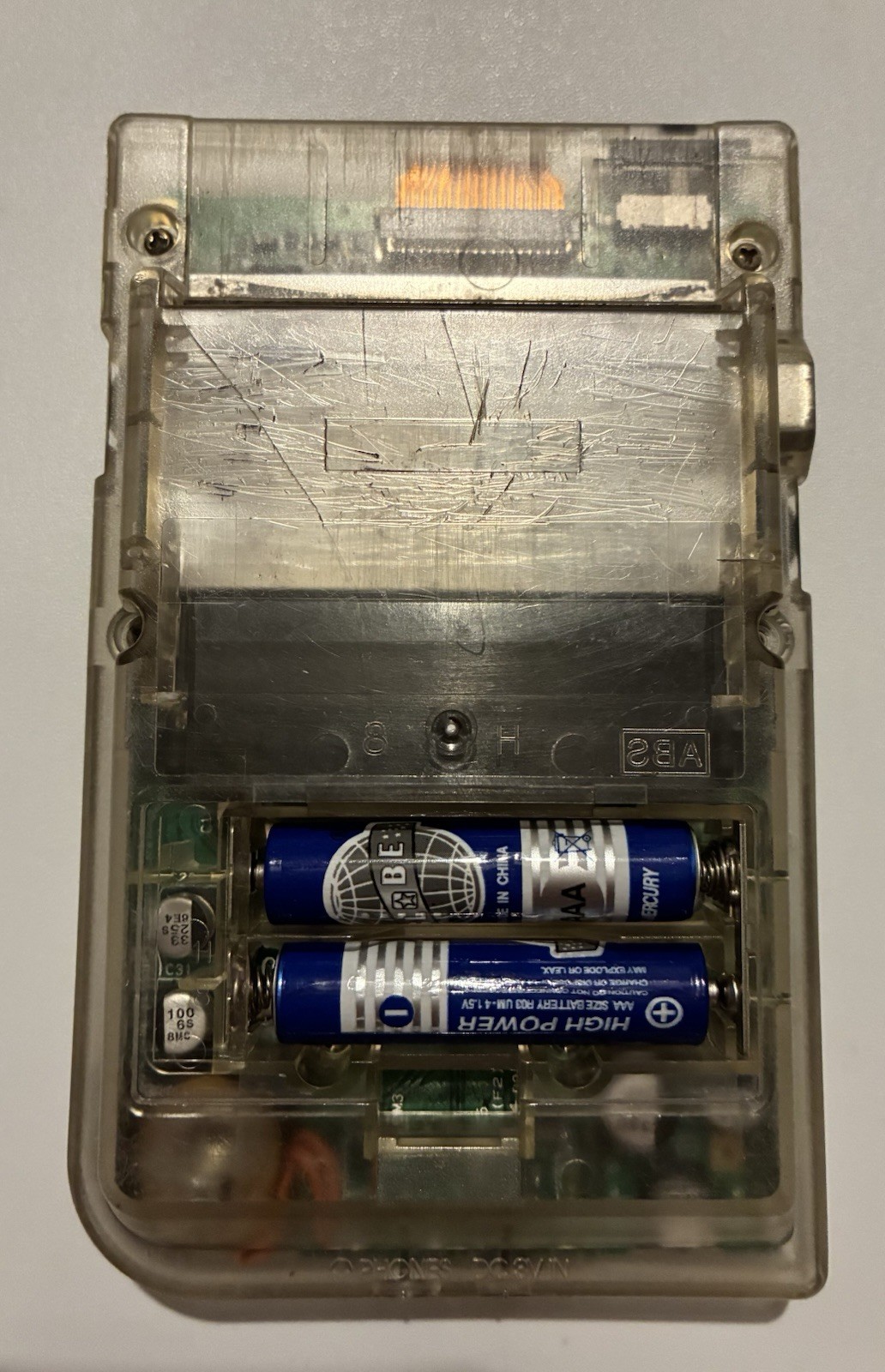 Nintendo Gameboy Pocket Transparent Clear MGB-001 Tested and Working