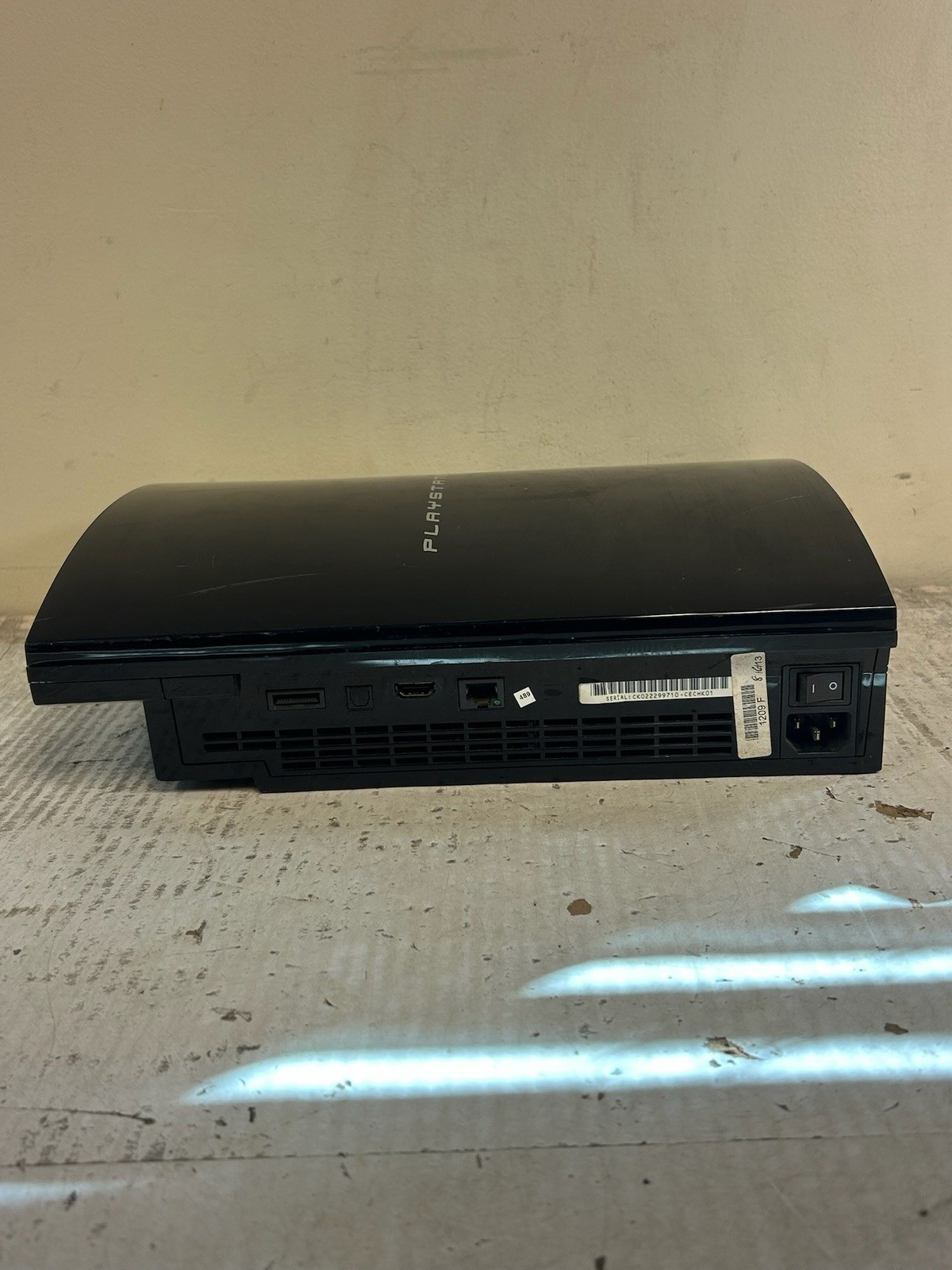 Sony PlayStation 3 Black Fat Original Console Model CECHK01 Tested No Hard Drive