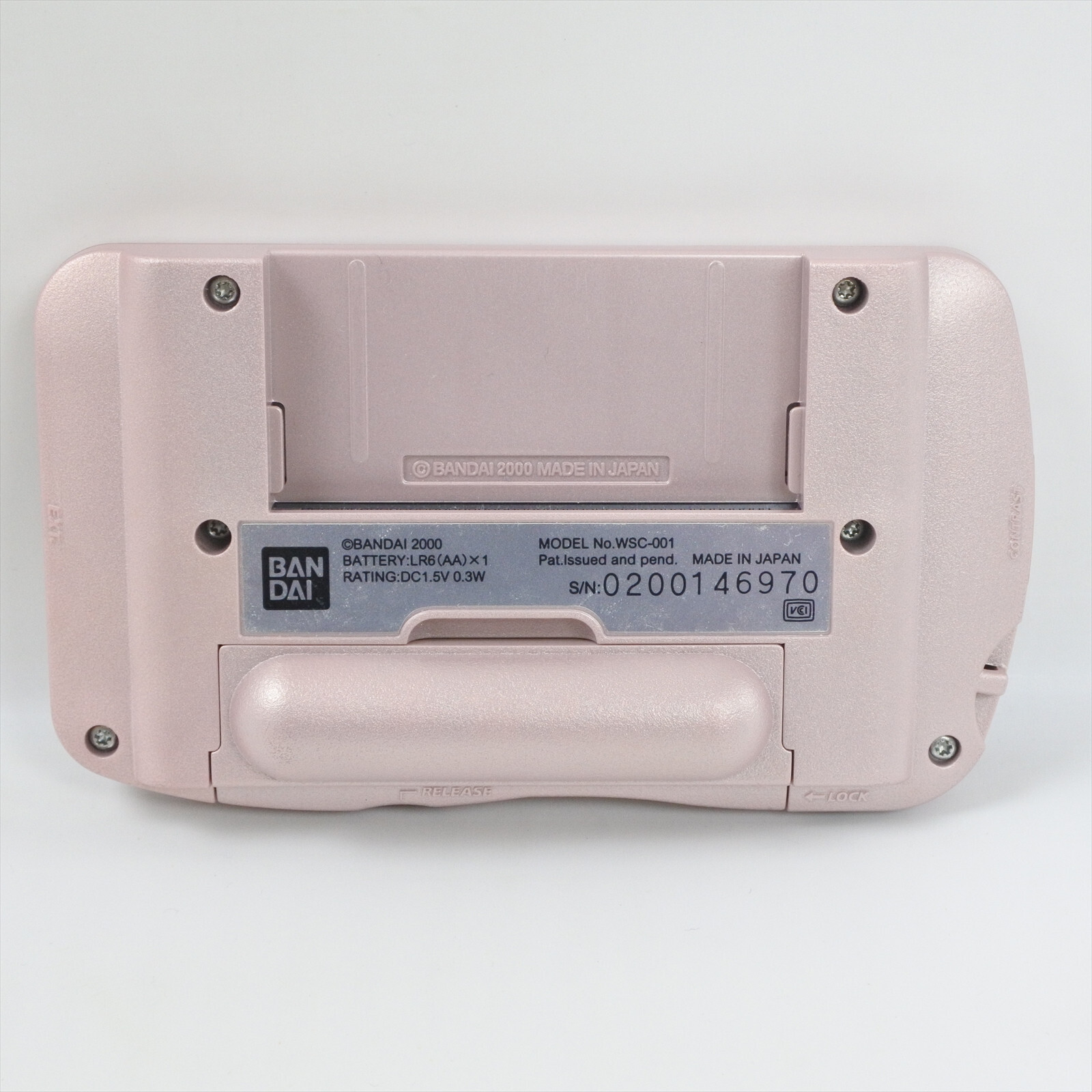WonderSwan Color Console PEARL PINK WSC-001 Boxed Bandai 0200146970 ws