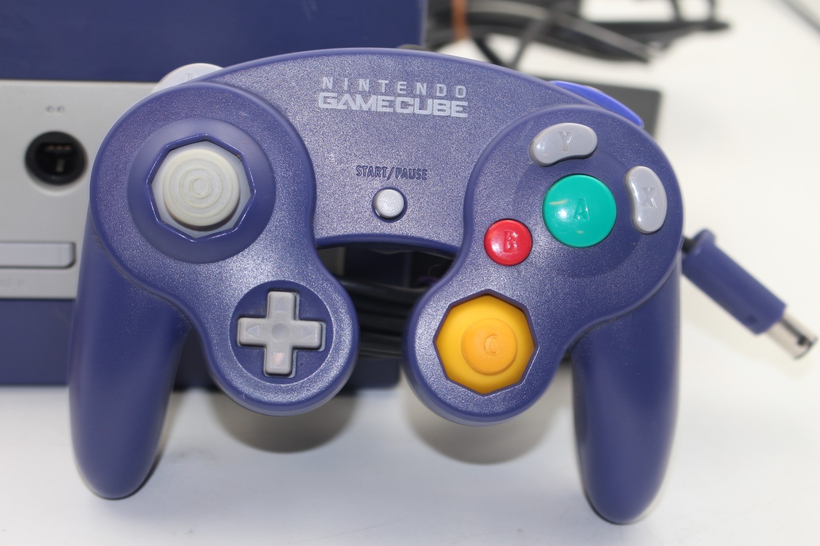 Nintendo GameCube Console Indigo Purple w/ OEM Controller & Cables