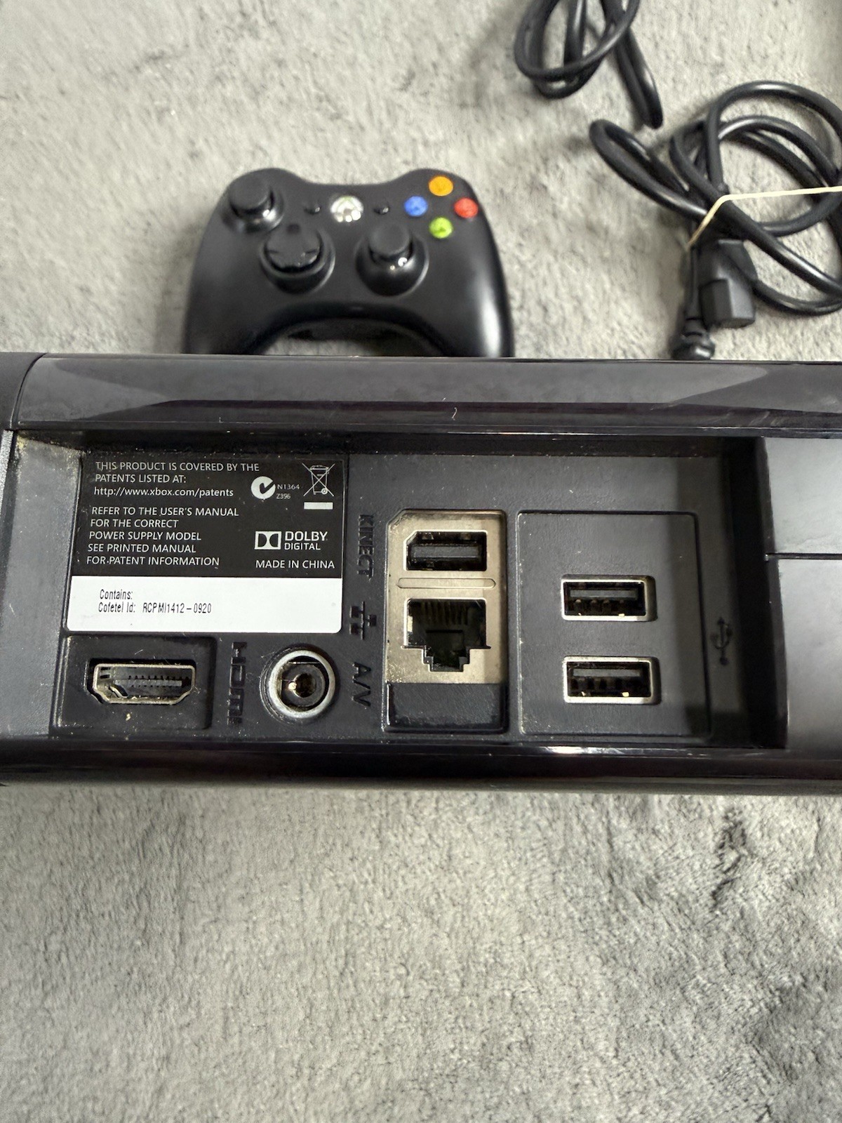 Xbox 360 E 1538 Console 500GB HDD Bundle W/ Controller Tested Works