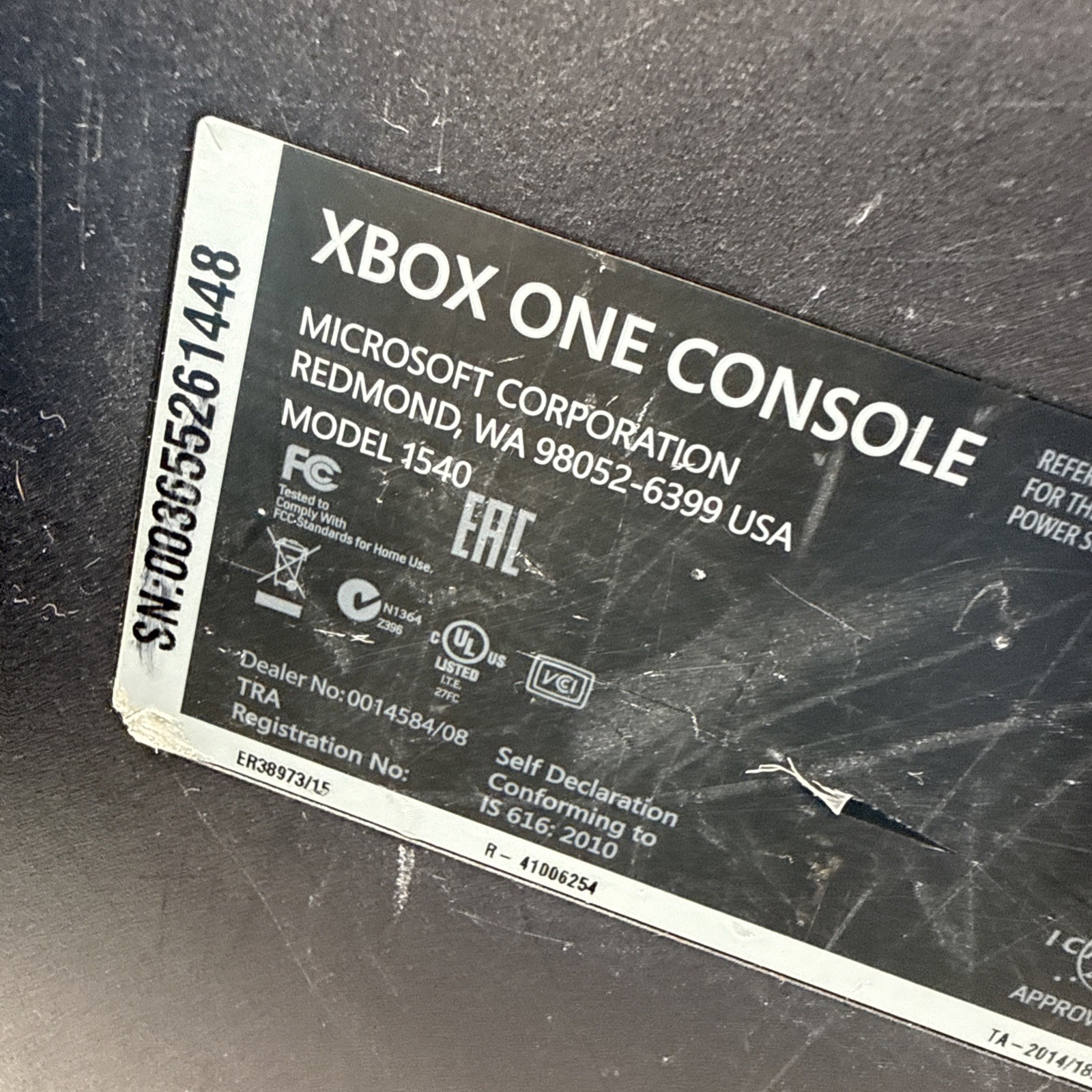 Microsoft Xbox One 500GB CONSOLE ONLY Gaming System Only Black 1540