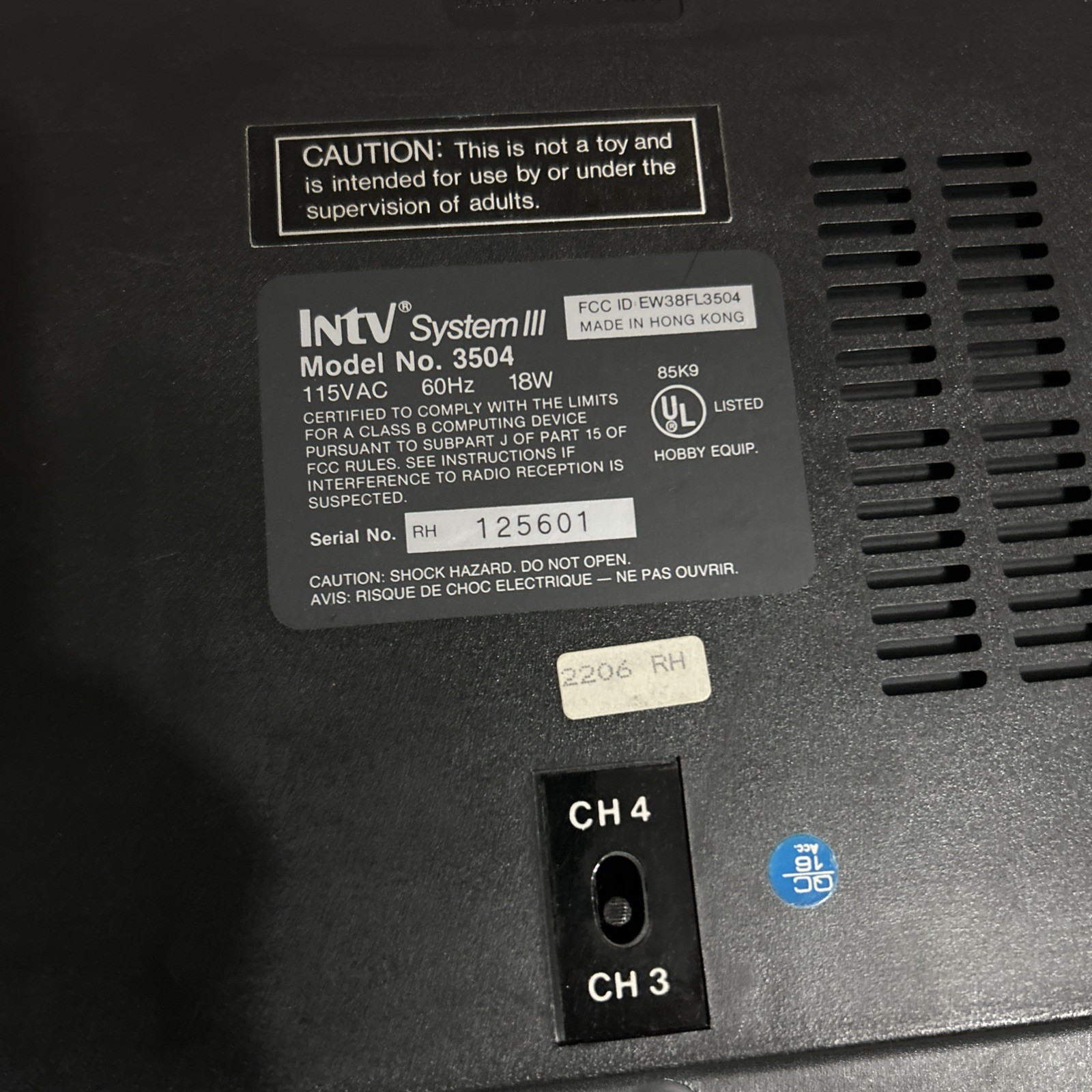 Intelllivision Super Pro System Console & Box Untested Incomplete Read As Is