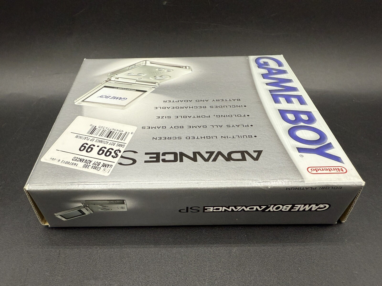 Nintendo Game Boy Advance SP Silver AGS-001 CIB GBA Complete NM MINTY ALL ORG