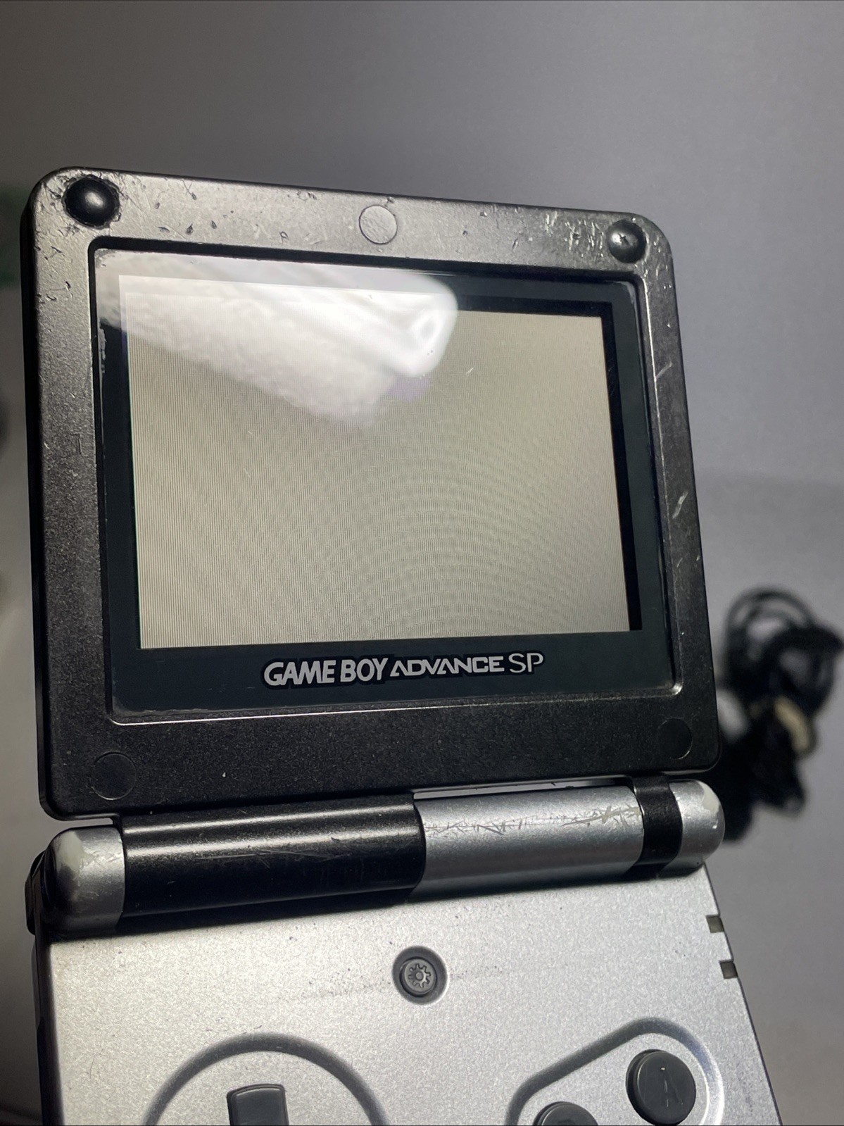 Nintendo Game Boy Advance SP Handheld System – Black and Silver TESTED Has Wear