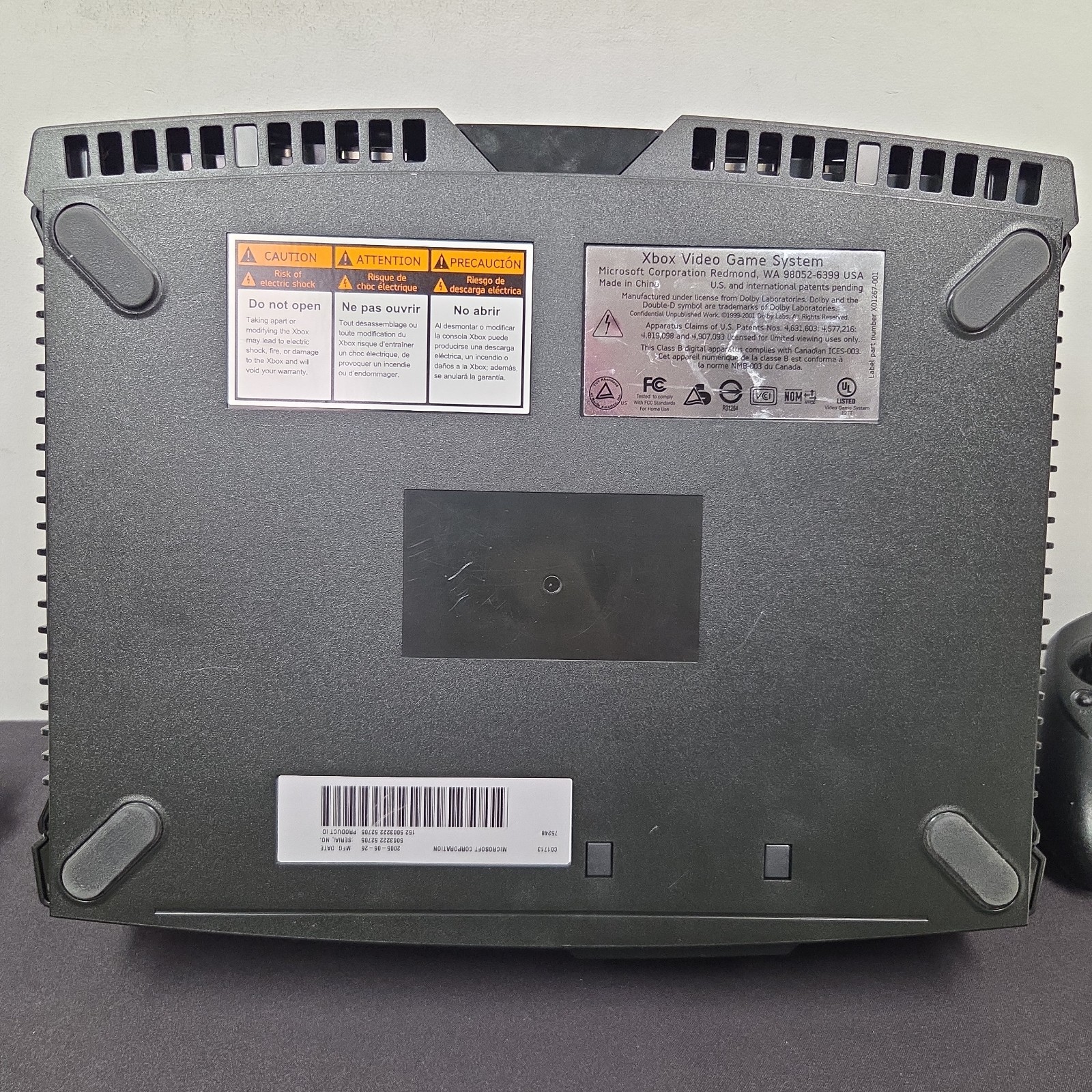 Original Microsoft Xbox System With Controller & Cables TESTED