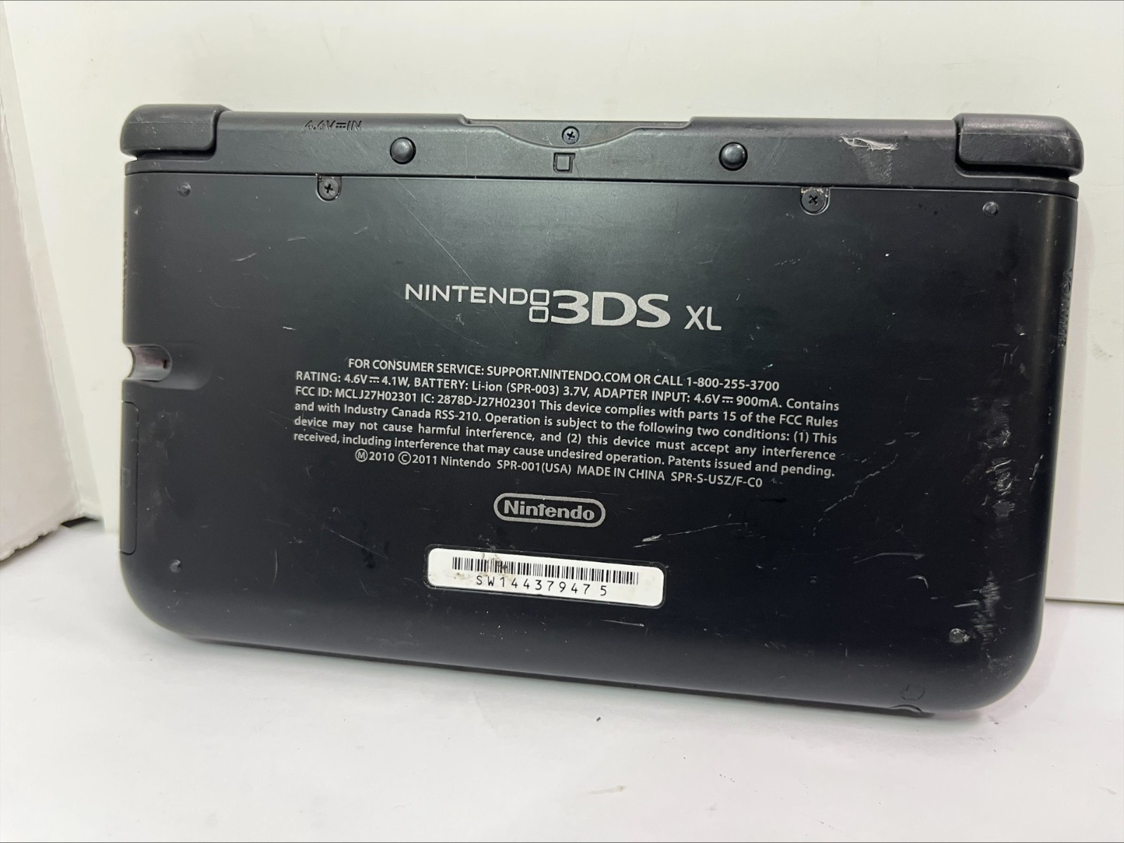 FOR PARTS! Nintendo 3DS XL – Black – Possible Water Damage! (B387)