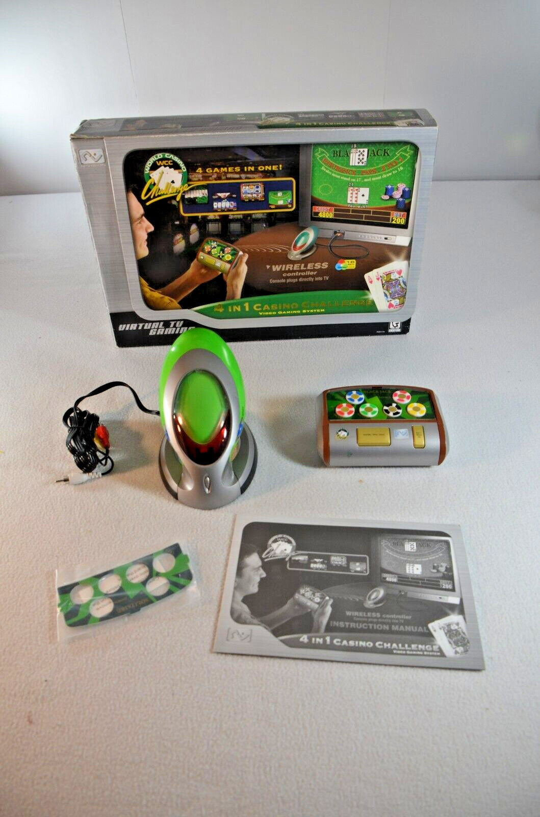 4 in 1 Casino Challenge Video Gaming System N-Vision Complete
