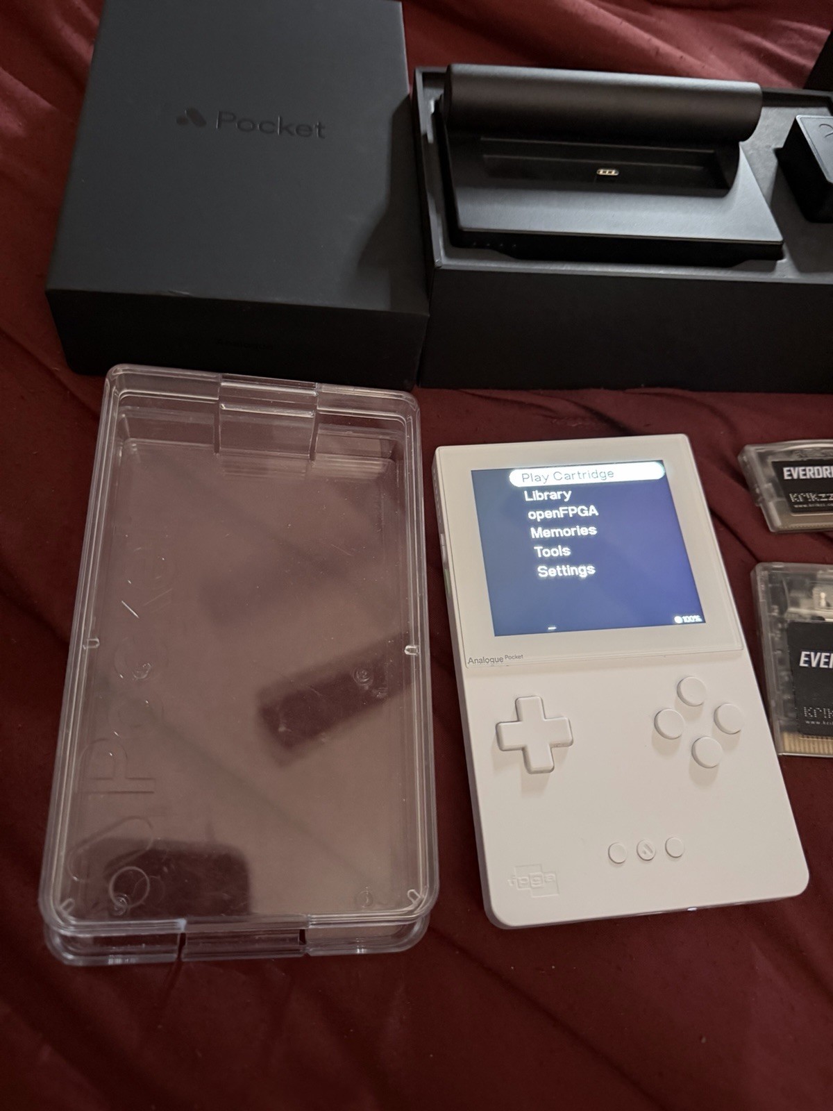 Analogue Pocket Handheld System + Dock + Everdrive GB & GBA (All Original boxes)