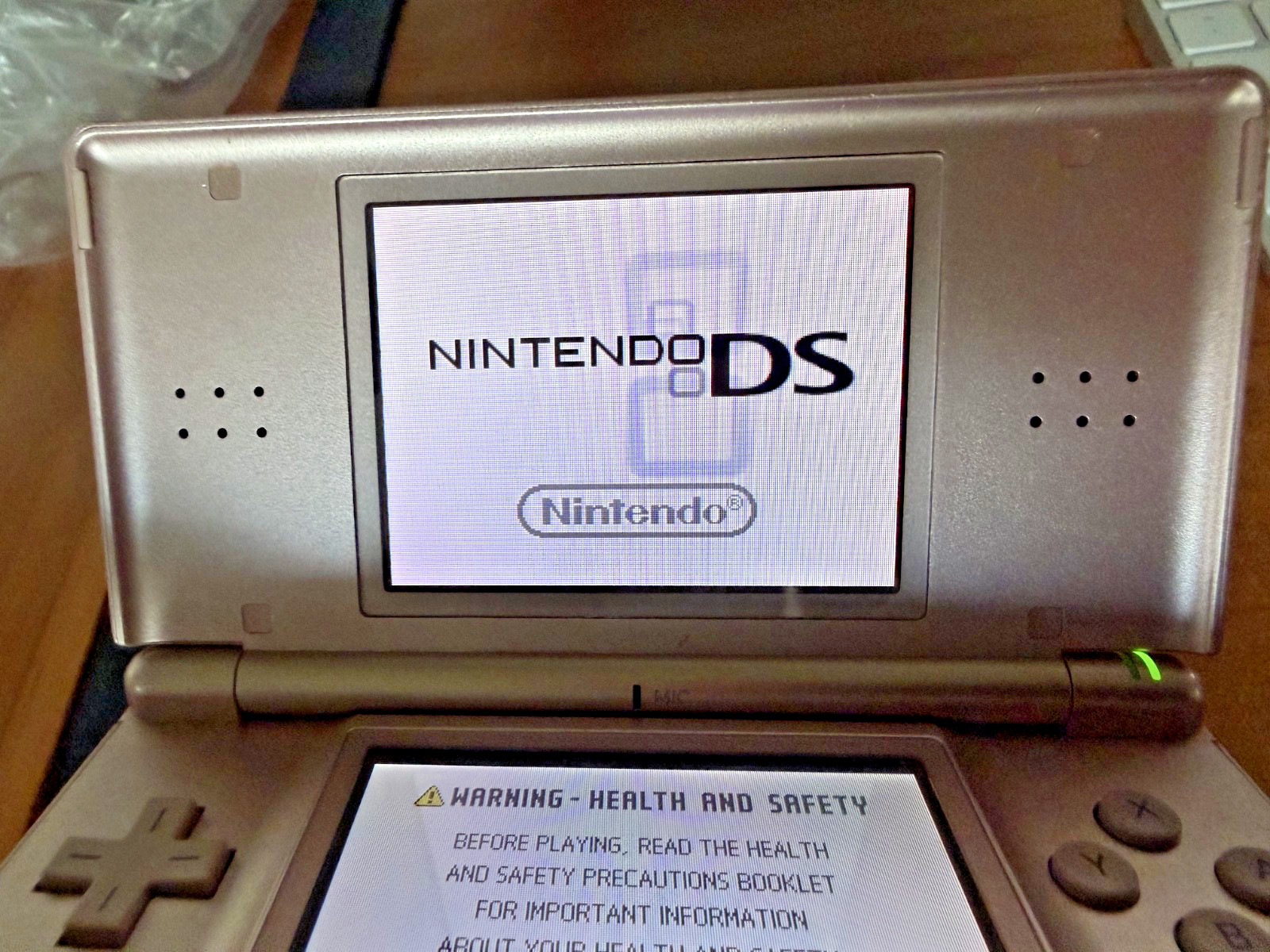 Nintendo * DS Lite Console * Metallic Rose Gold Pink (Tested)