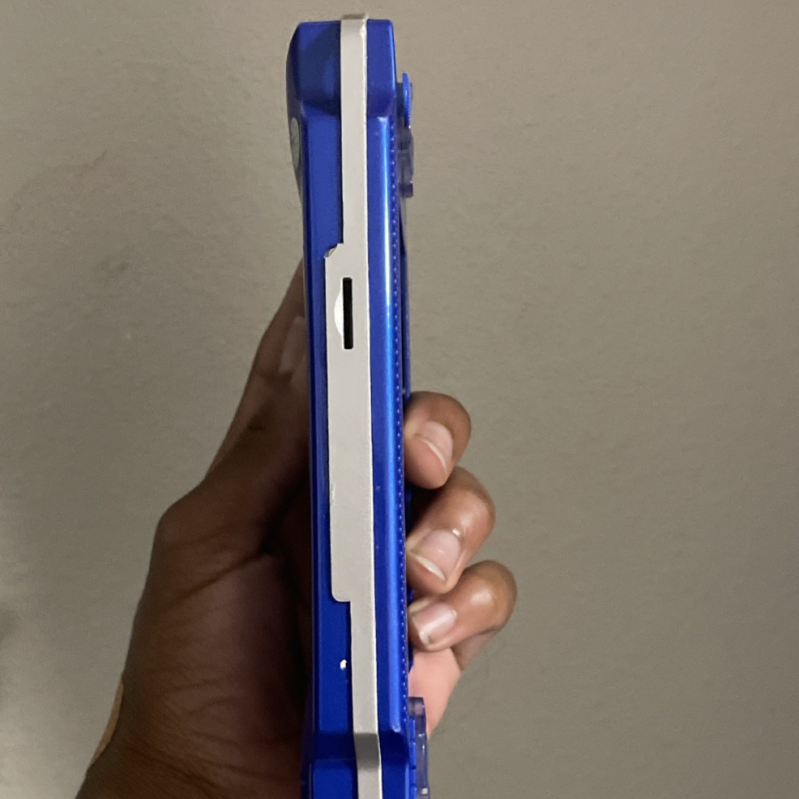 Blue Handheld System with Headphone Jack