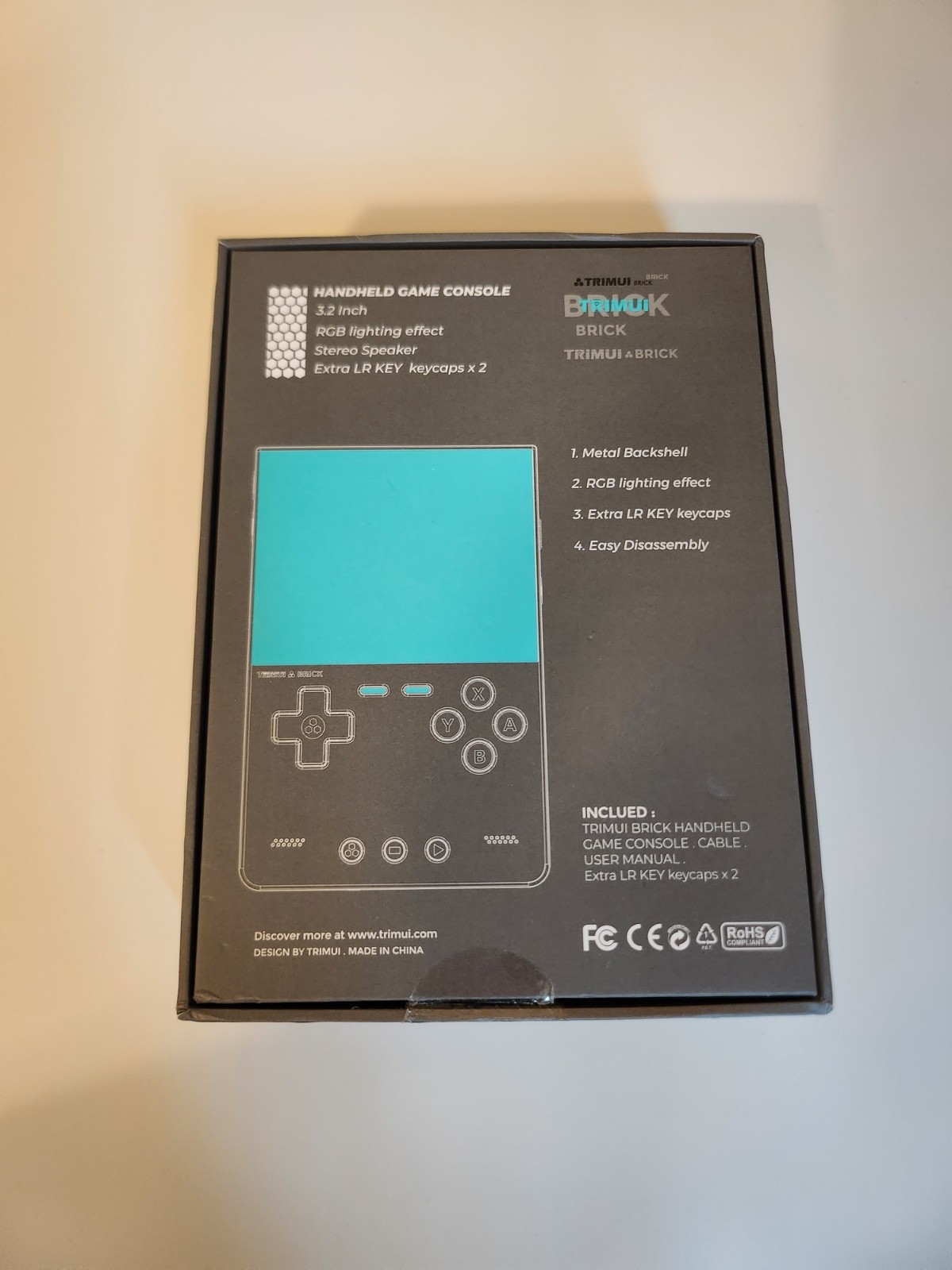 Trimui Brick Handheld Game Console 3.2-inch IPS Screen White with 64GB