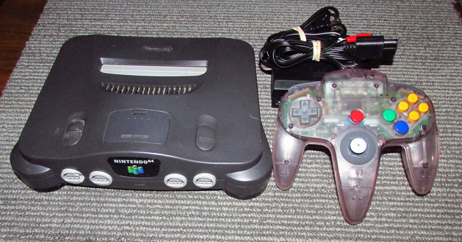Nintendo 64 Console with 1 Controller & Cables Tested Fast Shipping