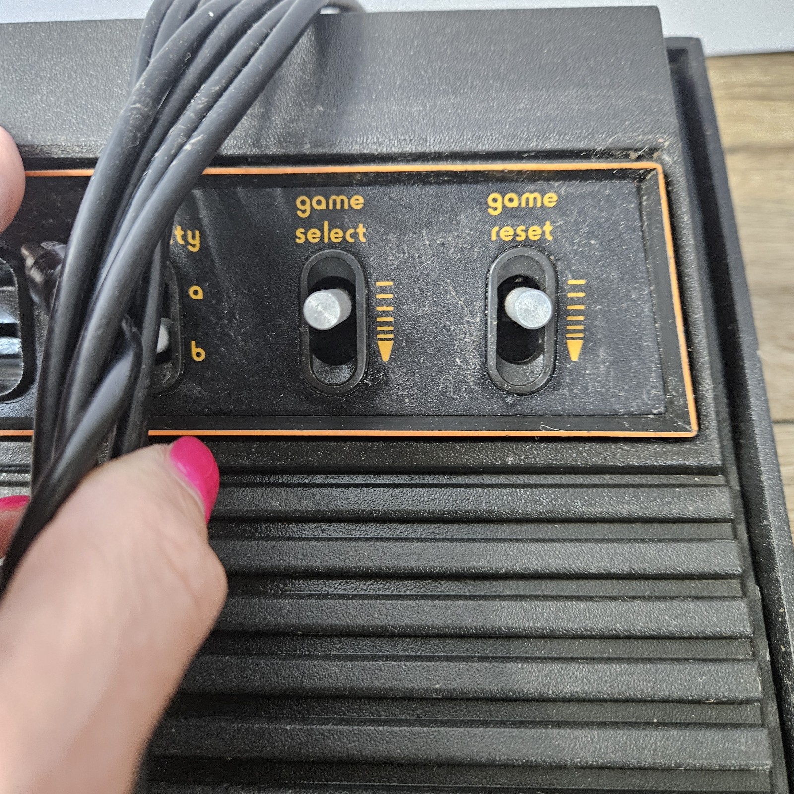 Atari 2600 Light Sixer 6-Switch Console W/ Power AC Adapter & Controllers TESTED