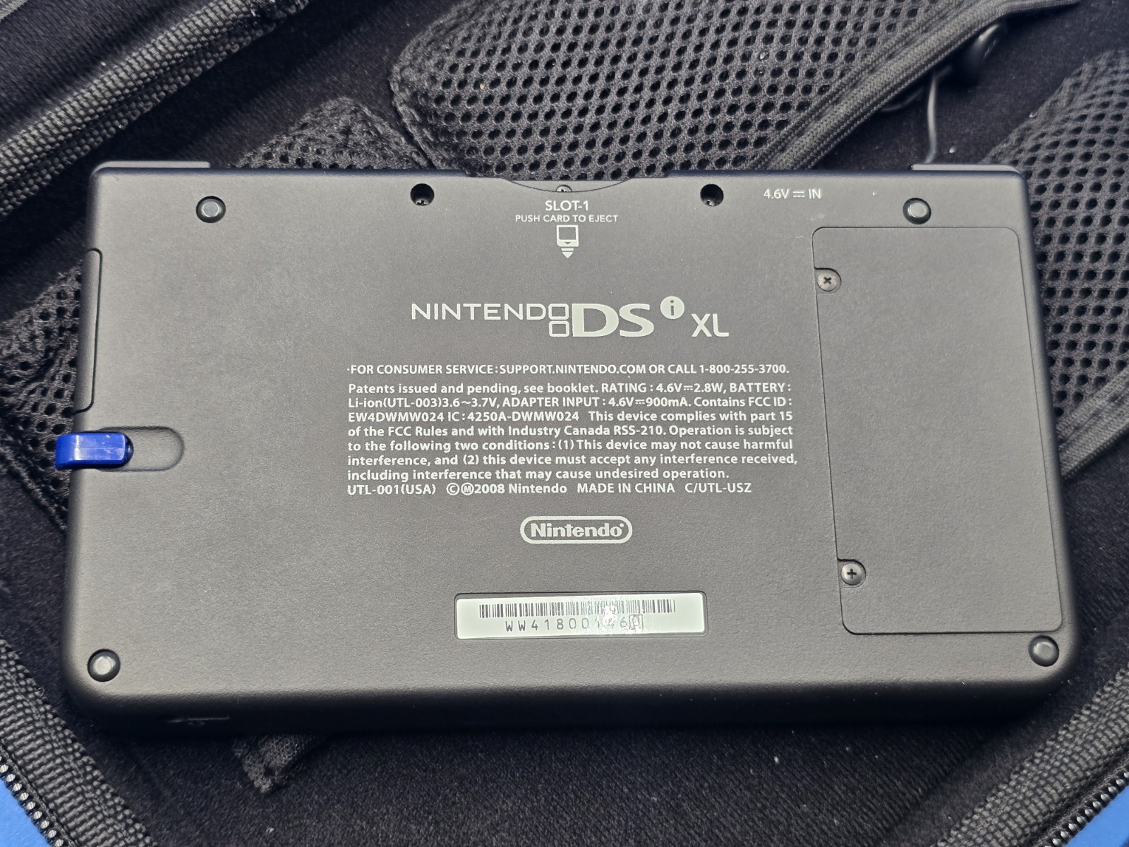 Nintendo DSi XL Blue Console Bundle w/ Charger Case Stylus & 15 Games Tested