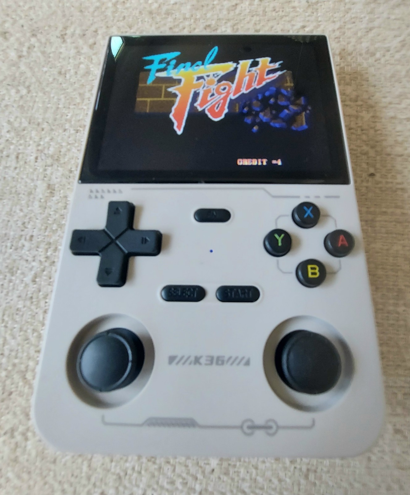 K36 Retro Handheld Video Game Console Loads of Retro Games Beige W/64GB Card.