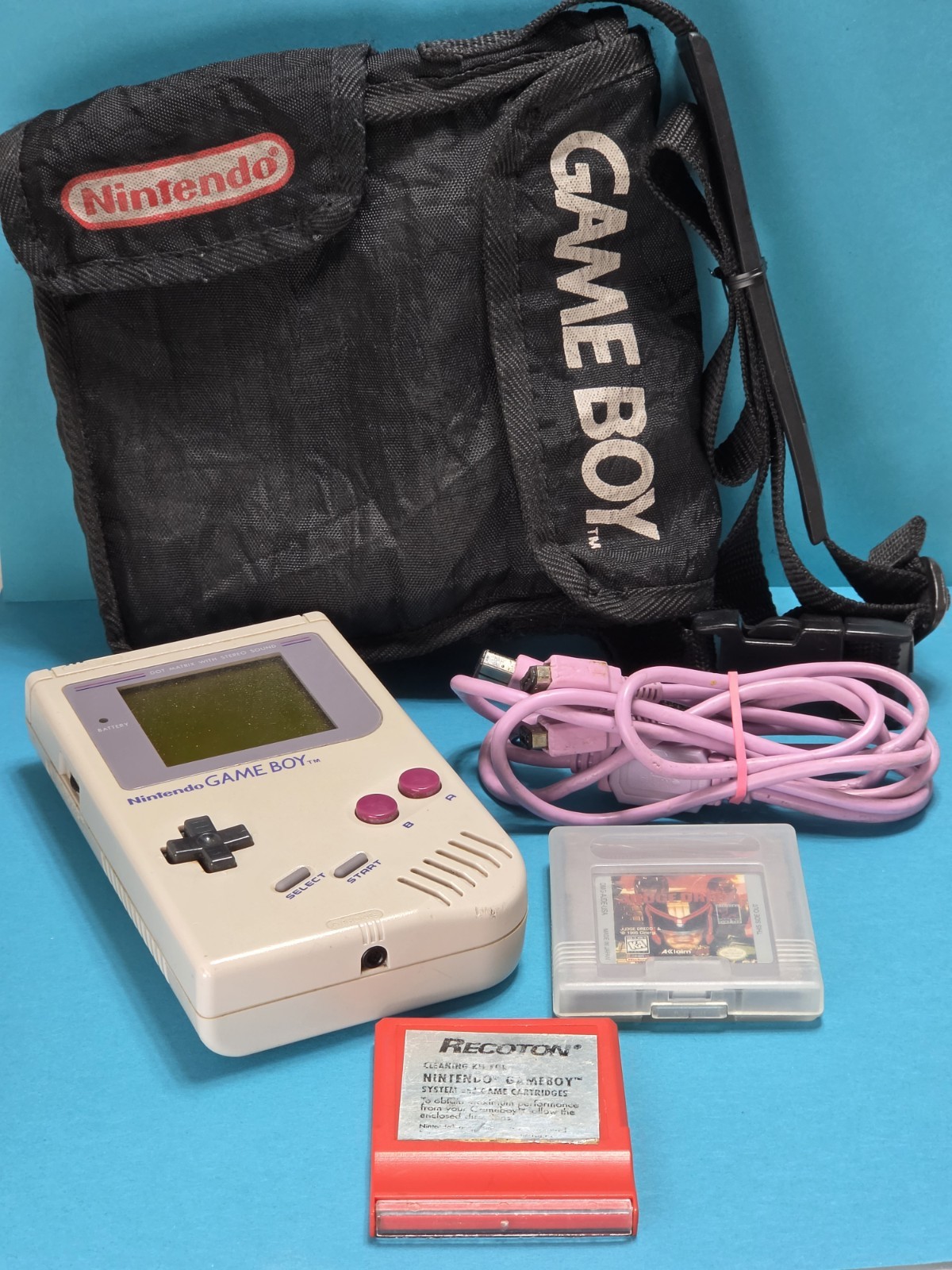 Vintage Nintendo Gameboy Console Bundle DMG-01 First Edition 1989 *As Is*