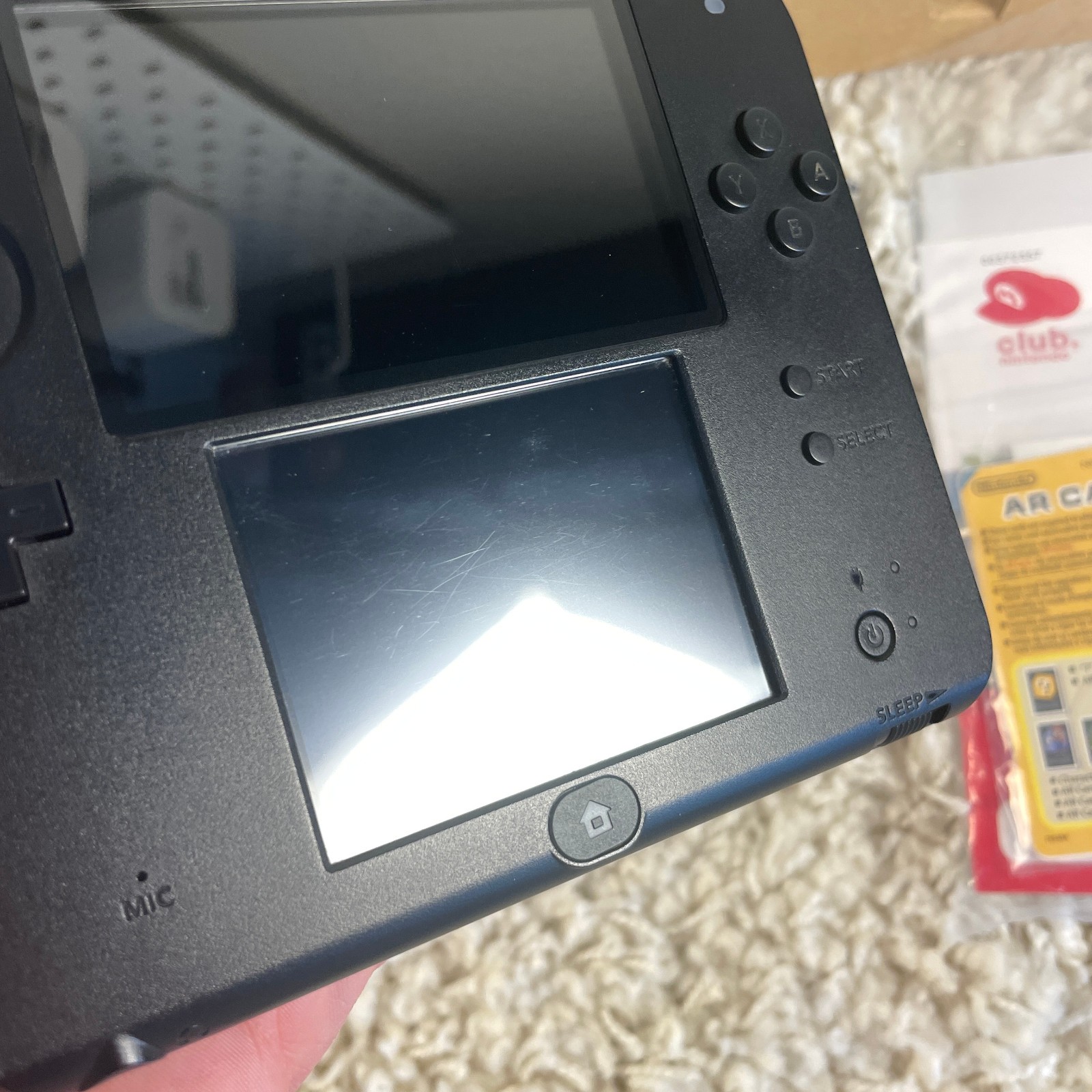 Nintendo 2DS Blue Black Handheld Mario Kart 7 Bundle FTR-001 Complete CIB